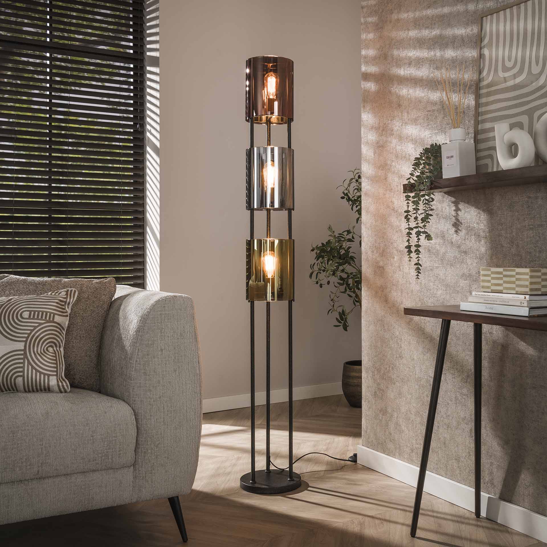 Vloerlamp Varese - Mix - Glas - 175 cm