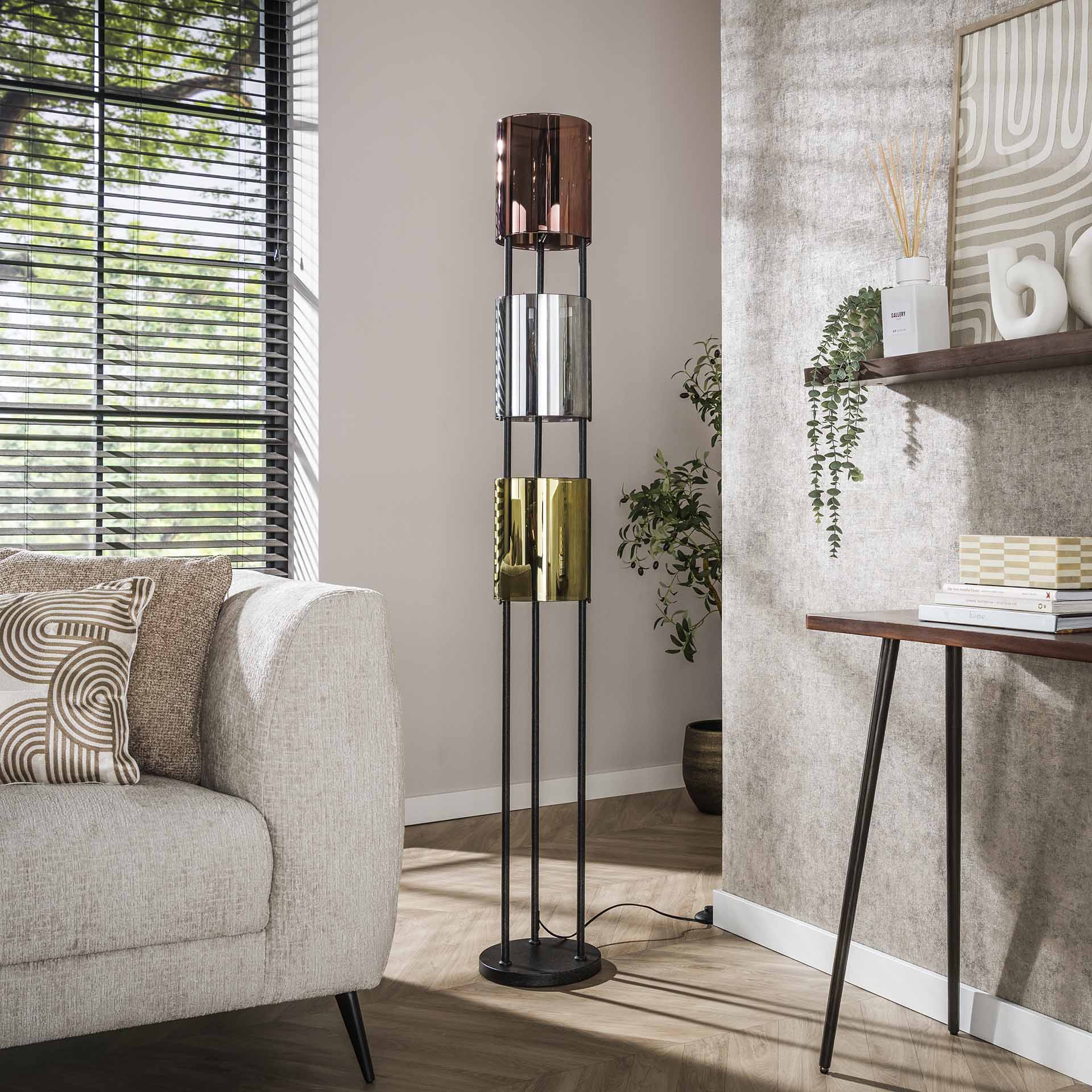 Vloerlamp Varese - Mix - Glas - 175 cm