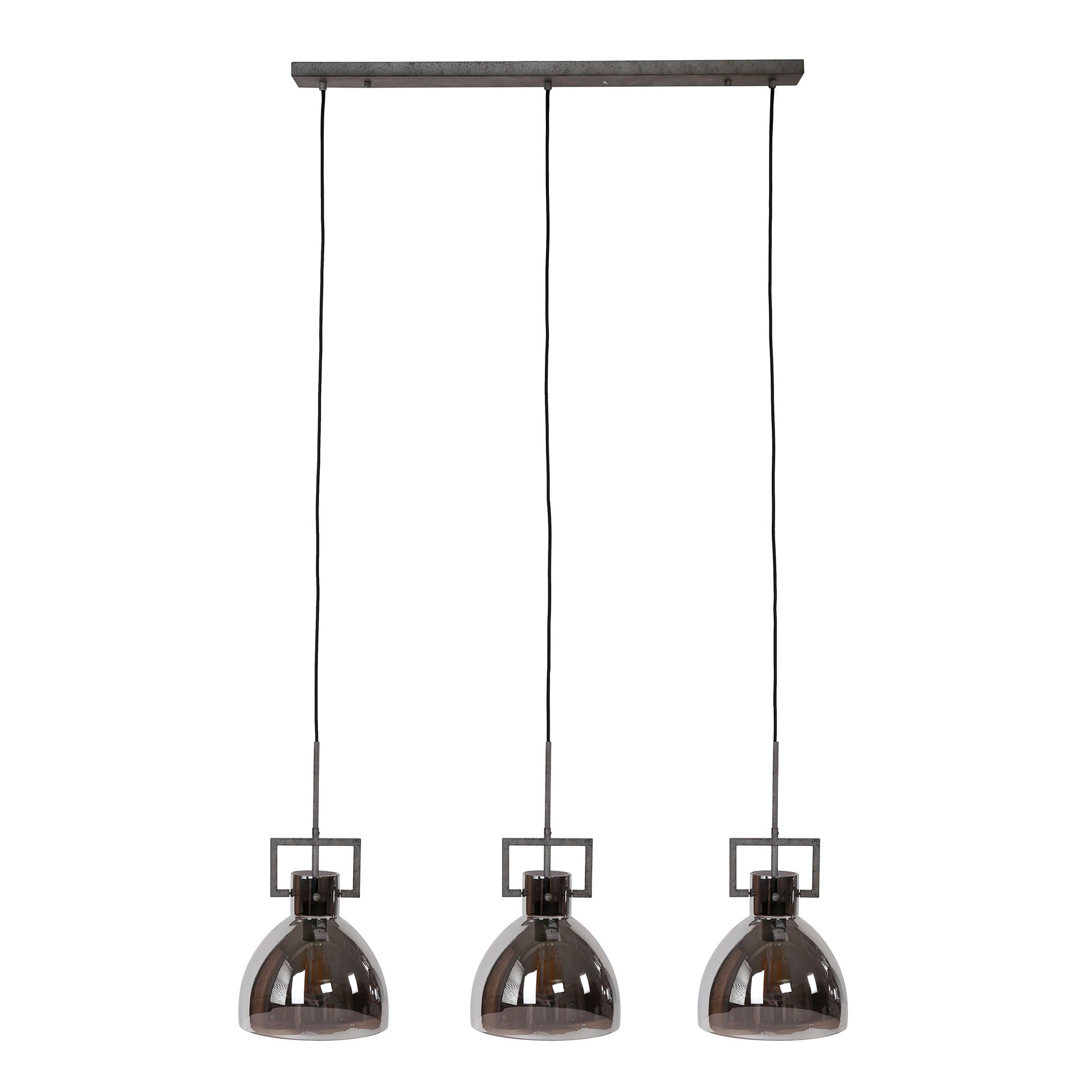 Hanglamp Runa - 3-lichts - Chrome - Glas