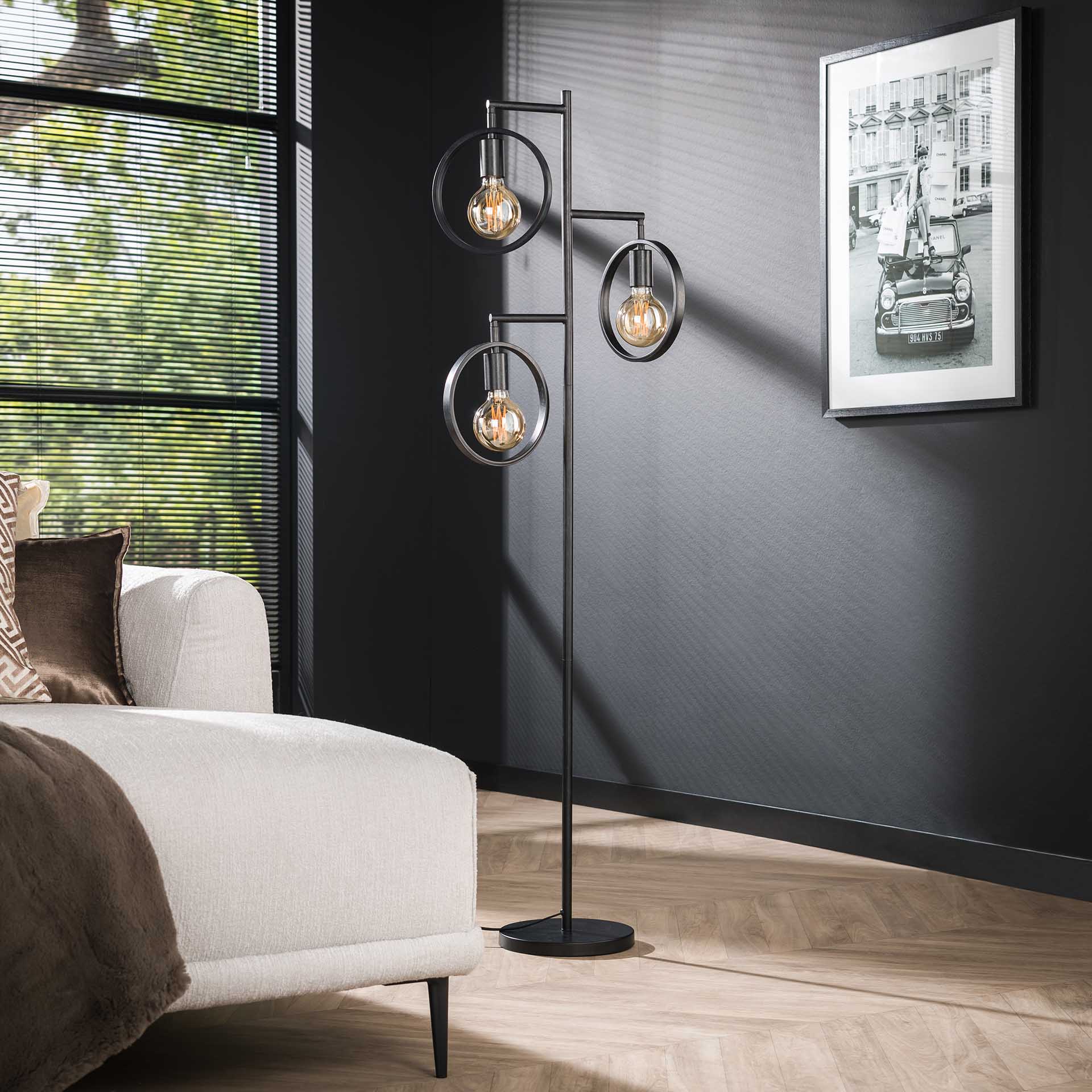 Vloerlamp Orbit - Antraciet - Metaal - 155 cm