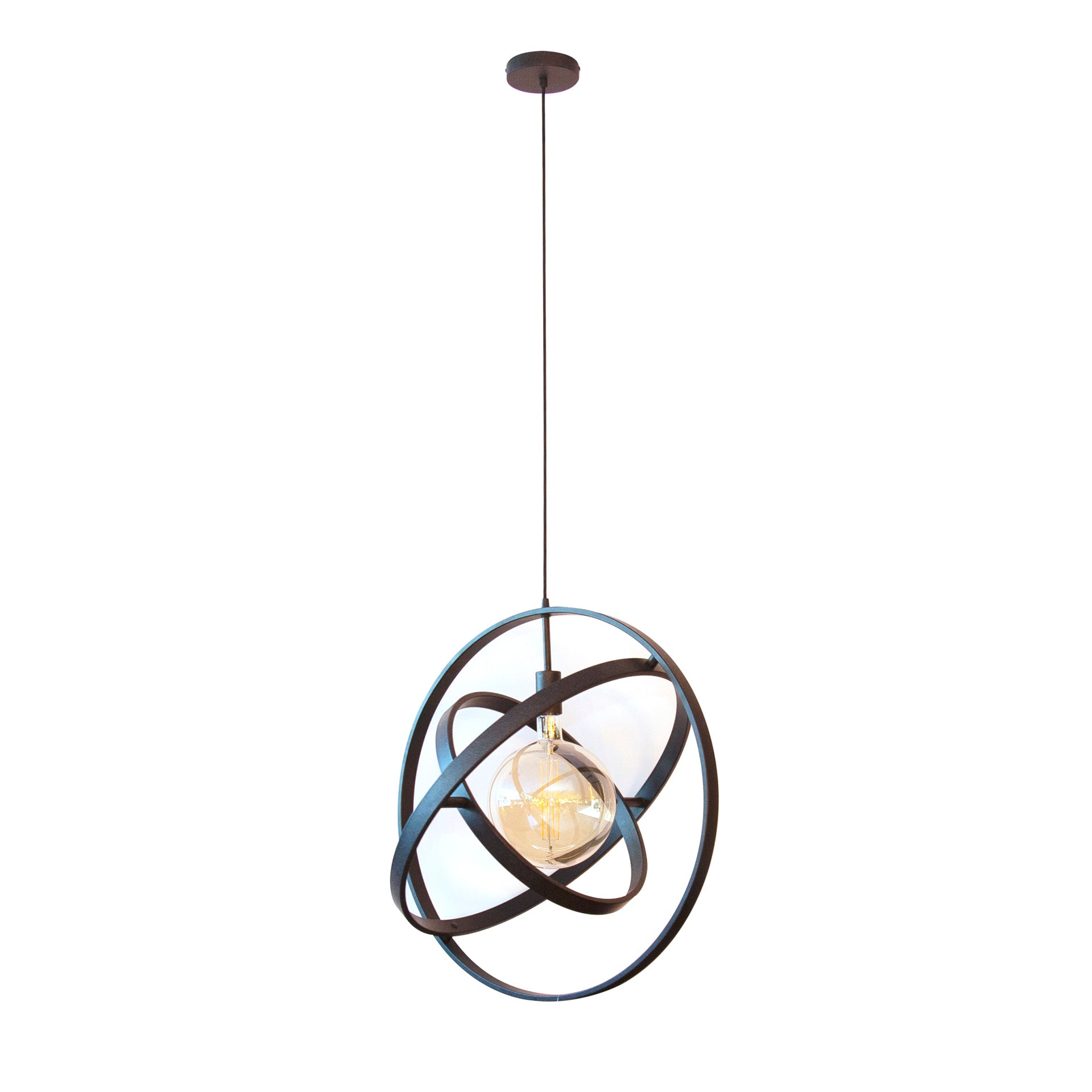 Hanglamp Liora - 1-lichts - Zwart - Metaal