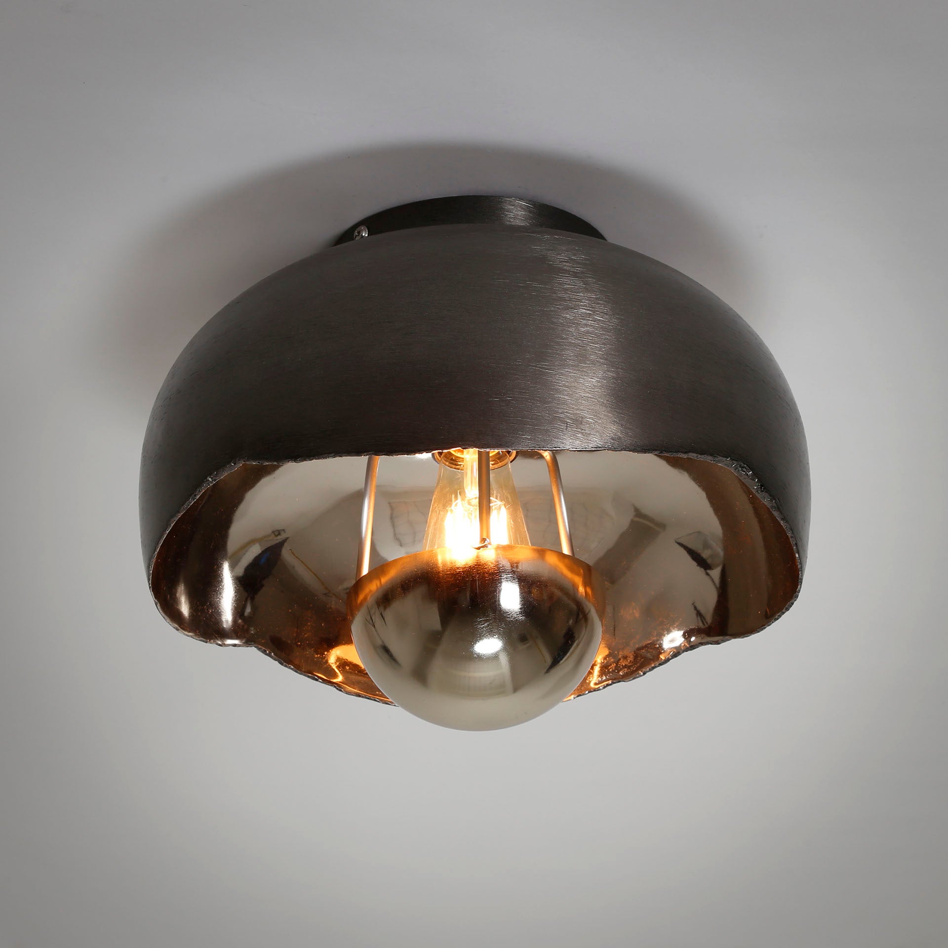 Plafondlamp Leonie - Zwart Nikkel - Metaal