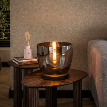 Vloerlamp Lunaris - Smoke - Glas - Ø 29 cm