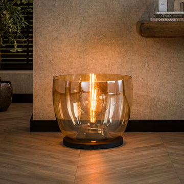 Vloerlamp Lunaris - Amberkleurig - Glas - Ø 48 cm