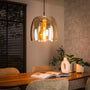 Hanglamp Lunaris - 1-lichts - Amberkleurig - Glas