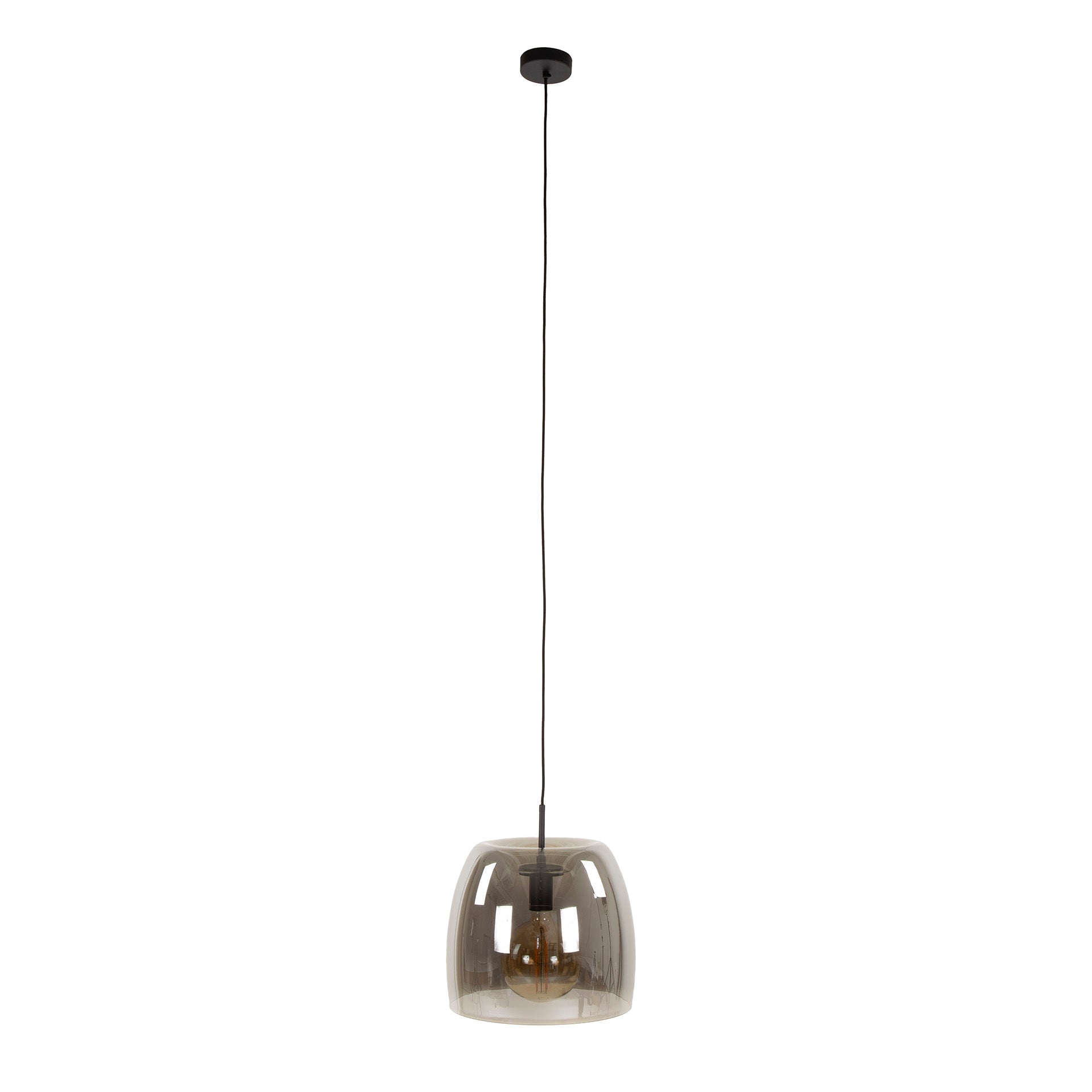 Hanglamp Lunaris - 1-lichts - Smoke - Glas