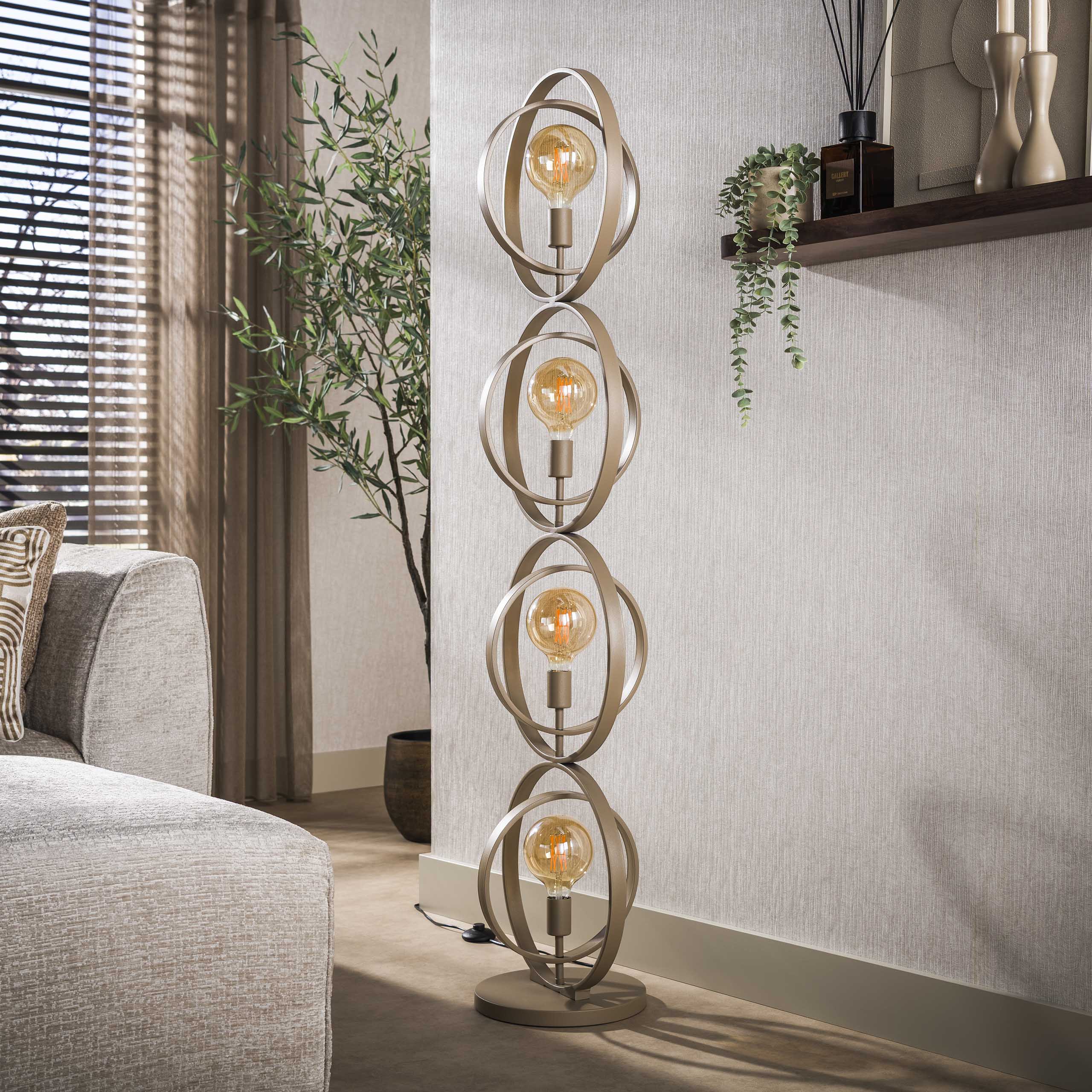 Vloerlamp Sterre - Beige - Metaal - 163 cm