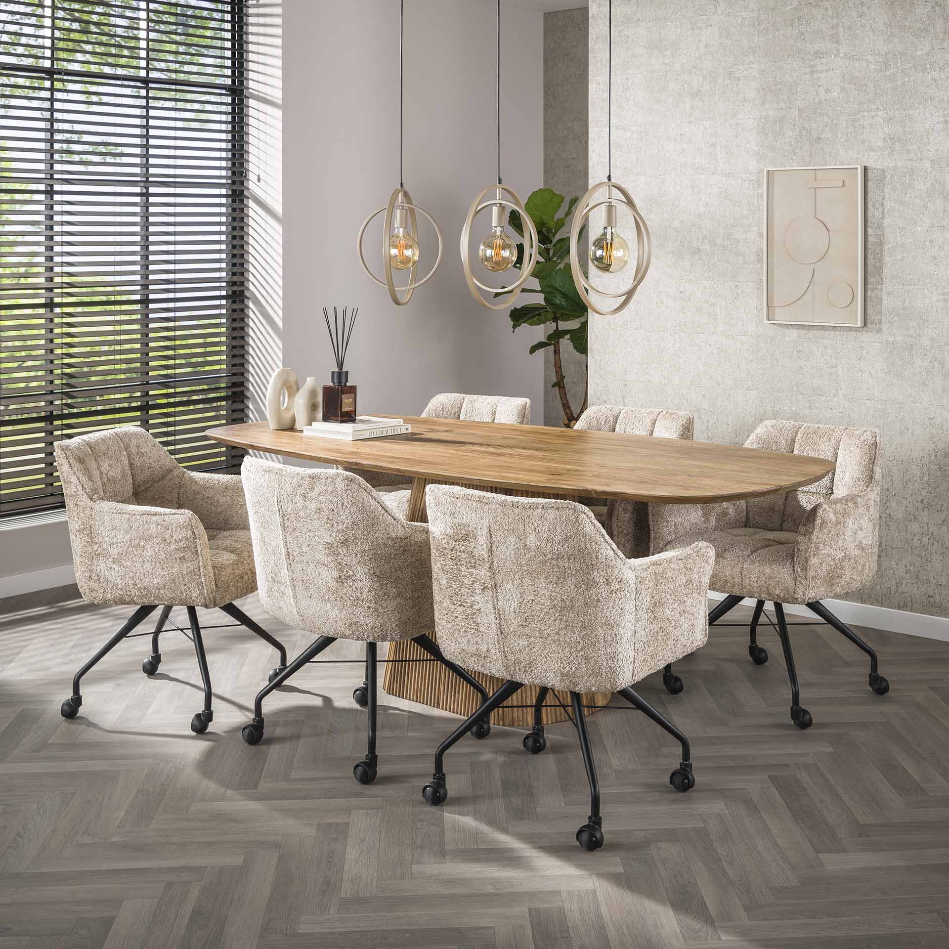 Hanglamp Sterre - 3-lichts - Beige - Metaal