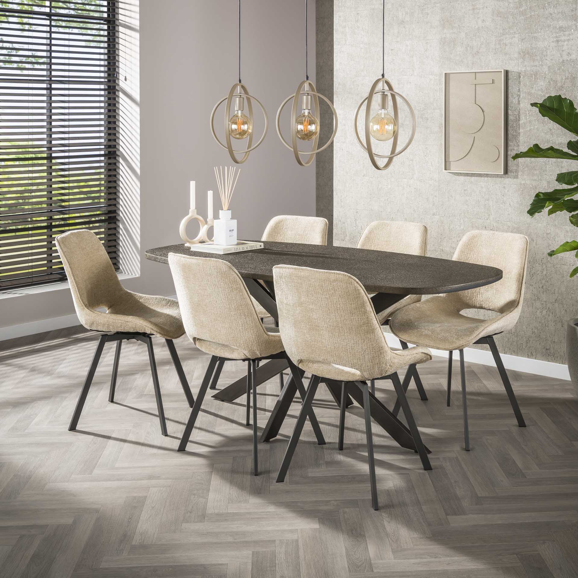 Hanglamp Sterre - 3-lichts - Beige - Metaal