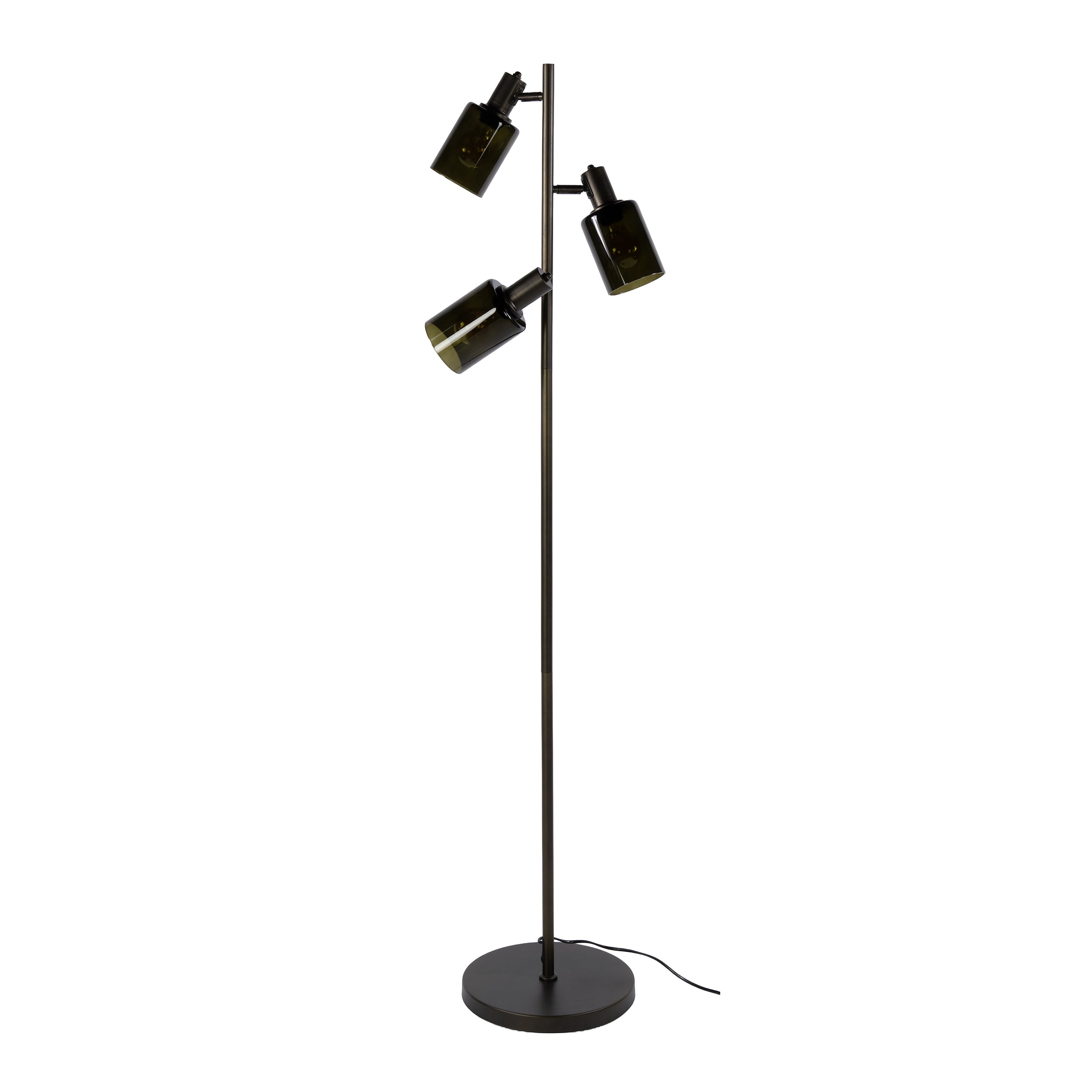 Vloerlamp Lucaro - Brons - Glas - 150 cm