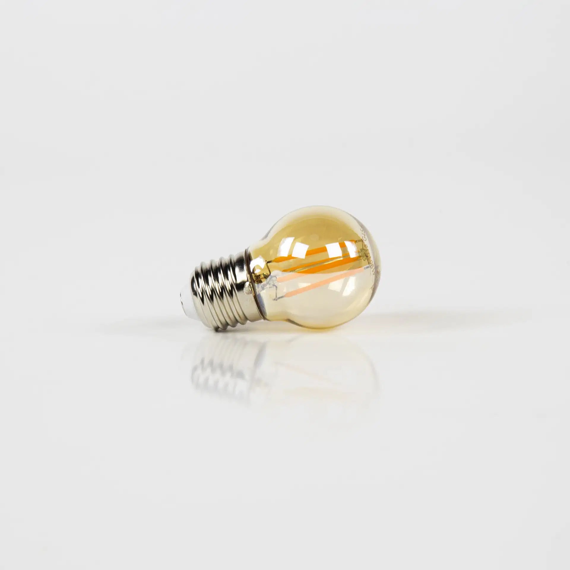 Lichtbron LED [G45] - Bol Ø4.5 - E27 4W 2100K 280LM - Dimbaar - Amberkleurig Glas