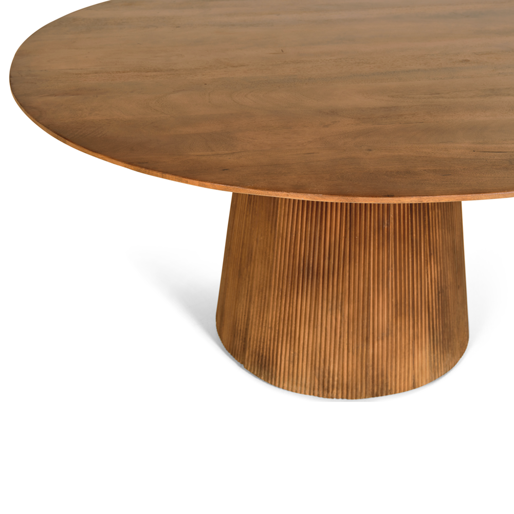 Eettafel Harmony - Lichtbruin - Mangohout - Ø 120 cm - Rond