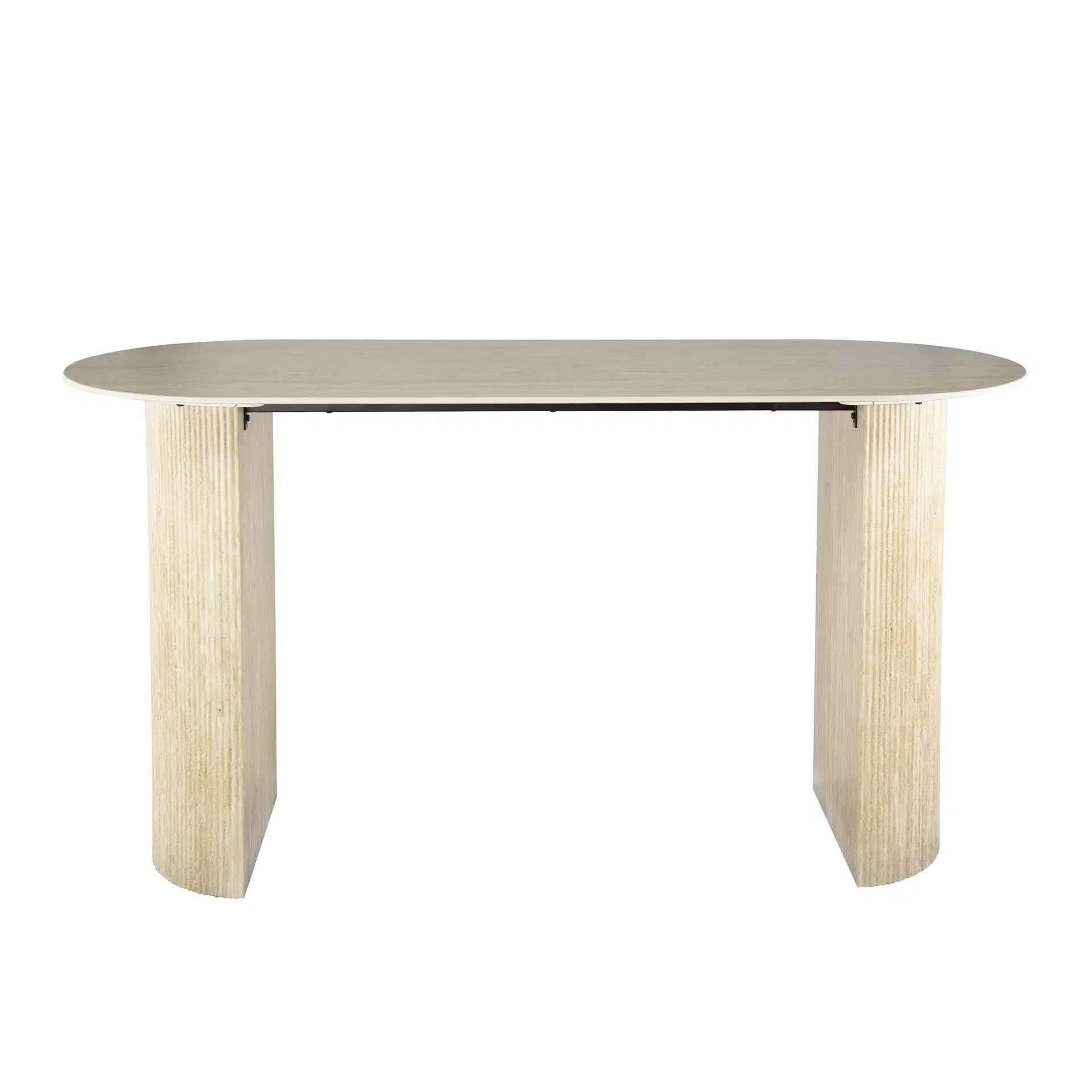 Bartafel Lunara Ovaal Keramisch Travertin 180 cm Meubelista Main