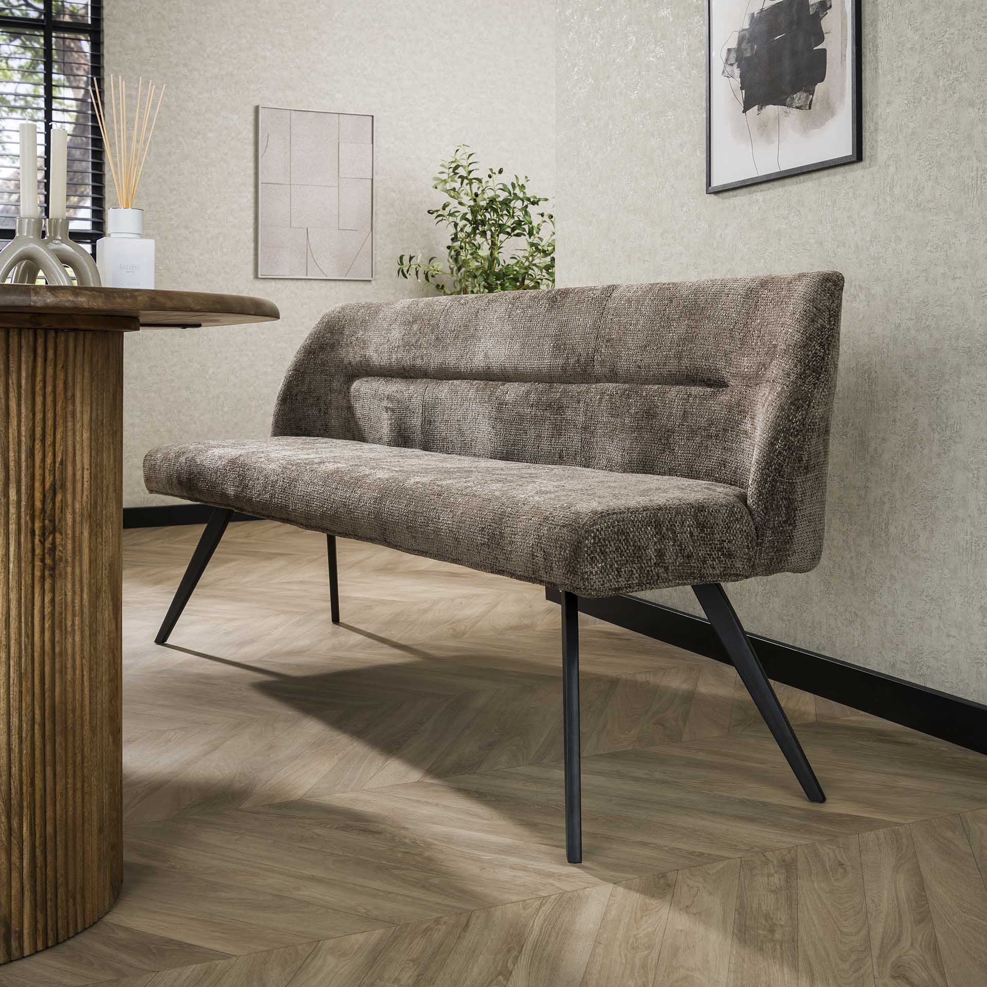 Eetkamerbank Pure Taupe Renegade Stof 188 cm Meubelista Lifestyle