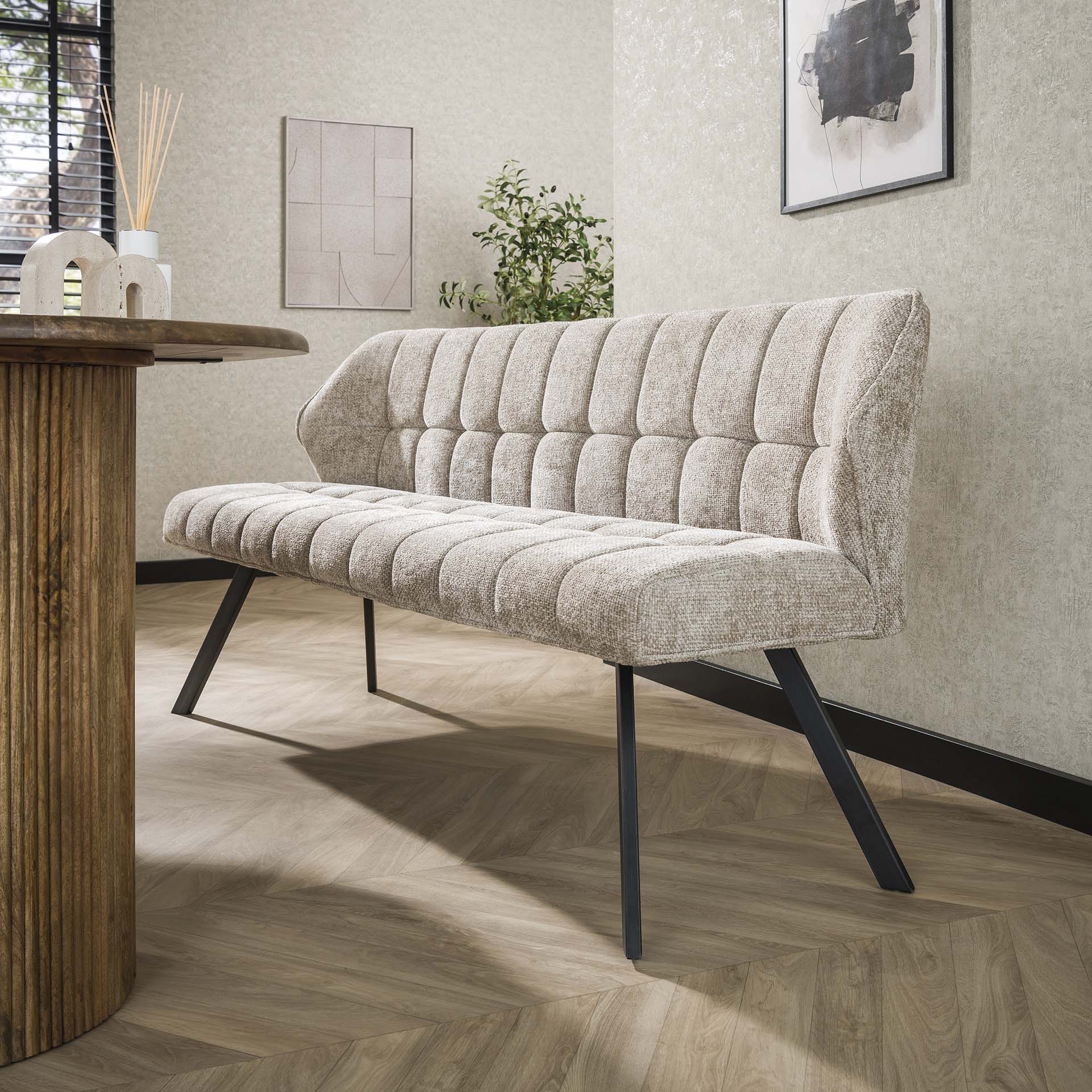 Eetkamerbank Vantage Beige Renegade Stof 180 cm Meubelista Lifestyle