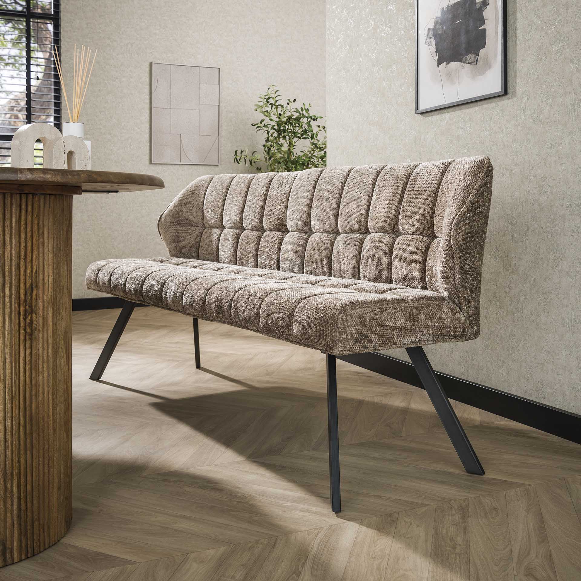 Eetkamerbank Vantage Champagne Renegade Stof 180 cm Meubelista Lifestyle
