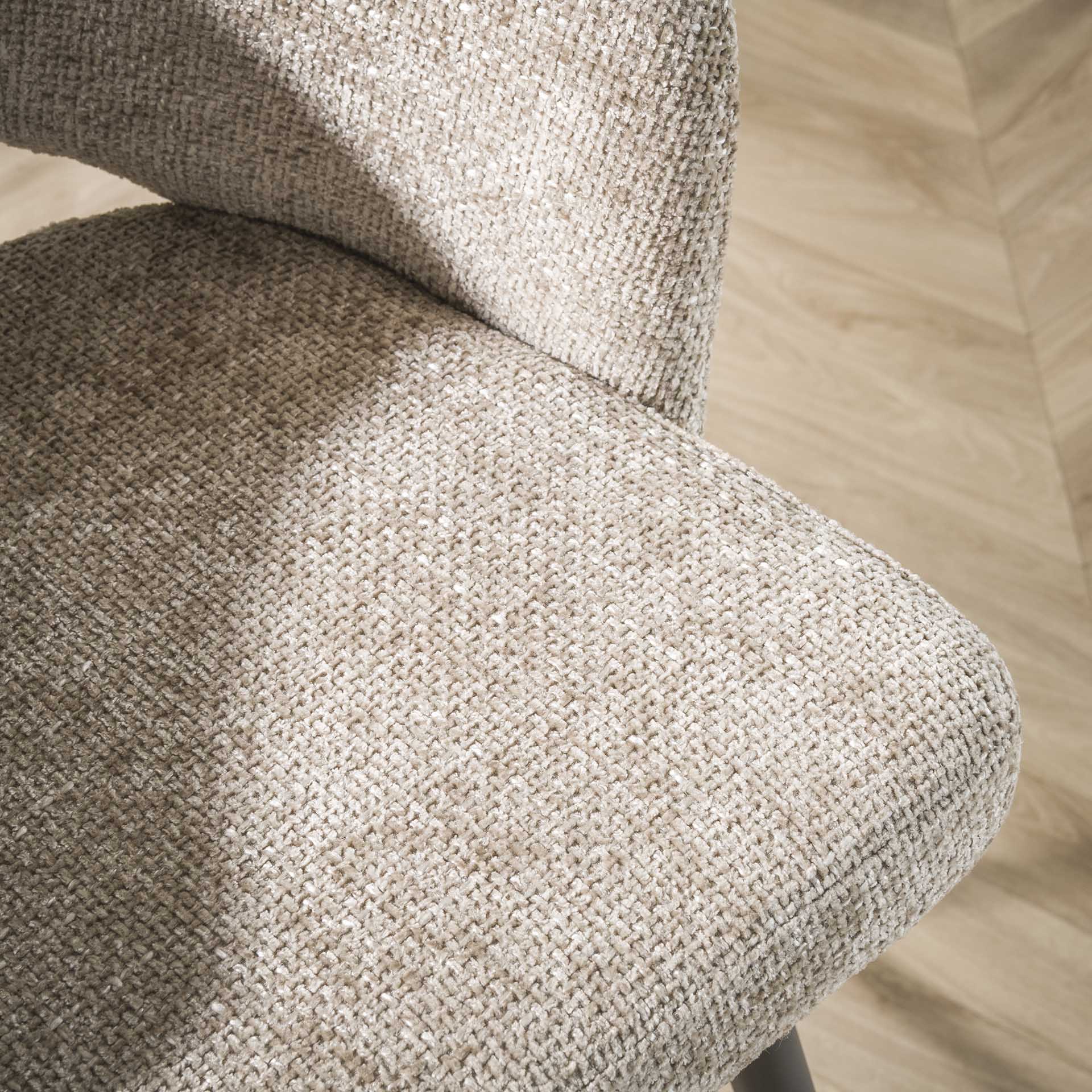 Eetkamerstoel Sydney Beige Renegade Stof Meubelista Detail