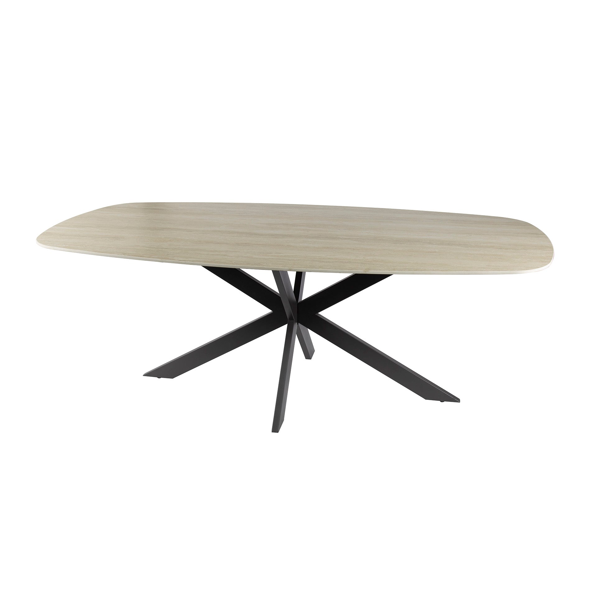 Eettafel Lucca Ivoor Keramisch Travertijn 180 cm Deens Ovaal Meubelista Main