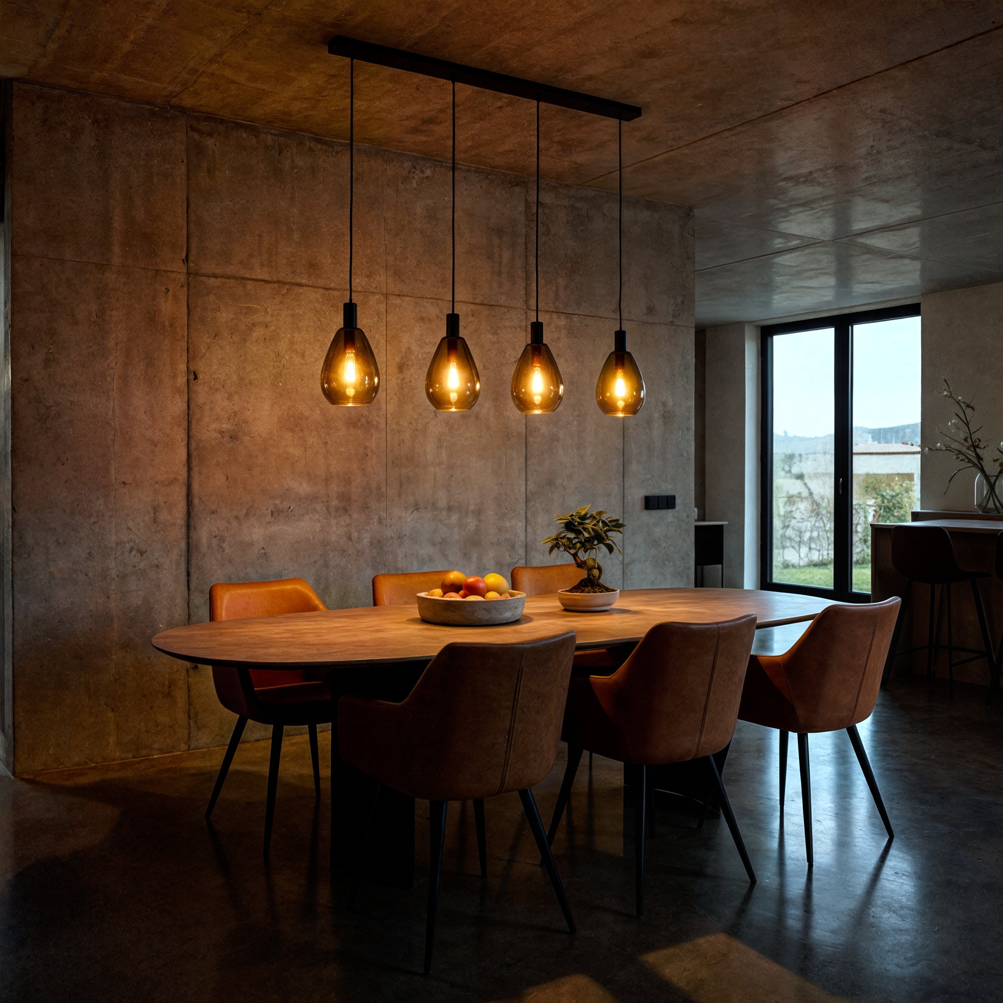 Hanglamp Alba 4-lichts Smoke Glas Meubelista