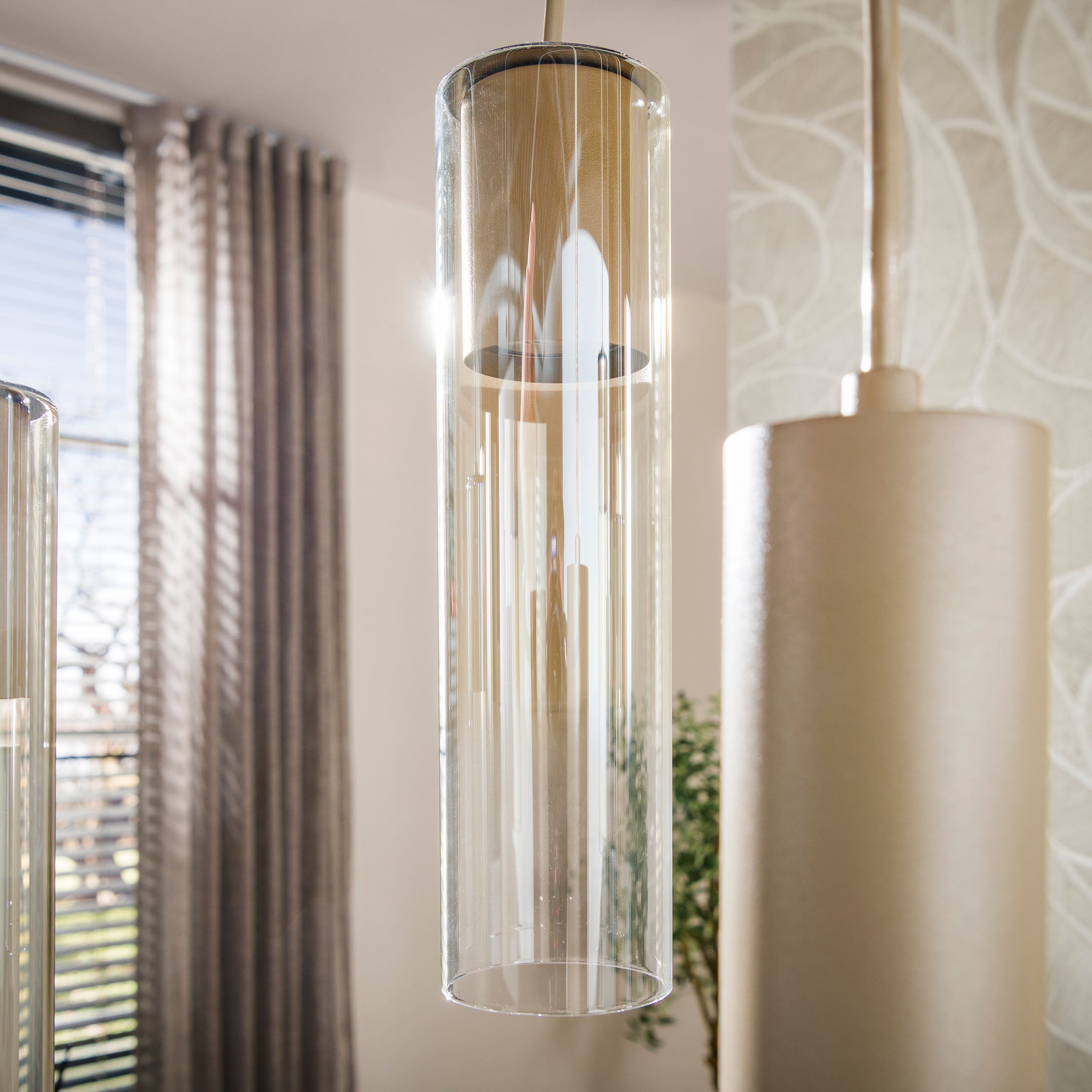 Hanglamp Isola 9-lichts Beige Met Spots Meubelista Detailfoto