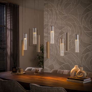 Hanglamp Isola - 9-lichts - Beige - Met Spots