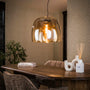 Hanglamp Lunaris XL 1-lichts Amberkleurig Glas Meubelista Lifestyle Donker