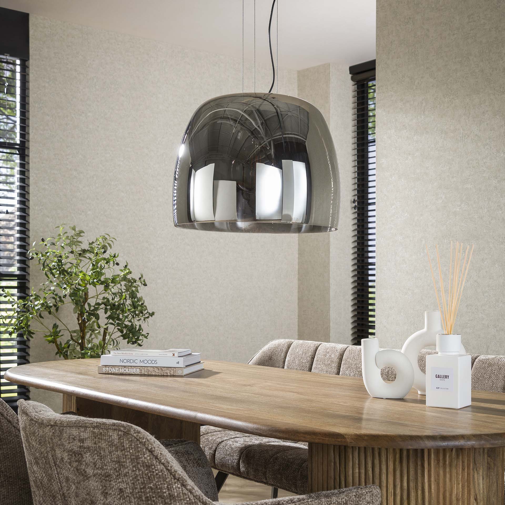 Hanglamp Lunaris XL 1-lichts Smoke Glas Meubelista Lifestyle Licht