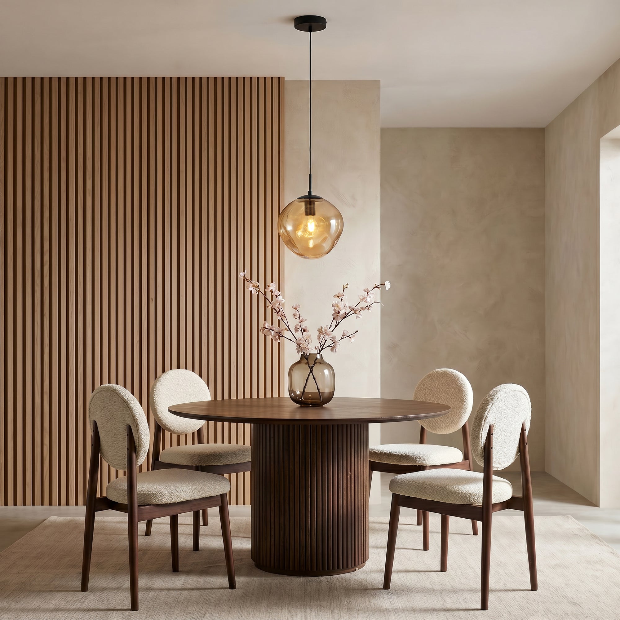 Hanglamp Nove 1-lichts Amberkleurig Glas Meubelista