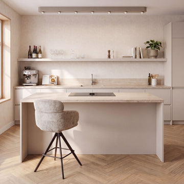 Plafondlamp Gusto - 7-lichts - Beige - Metaal - 195 cm