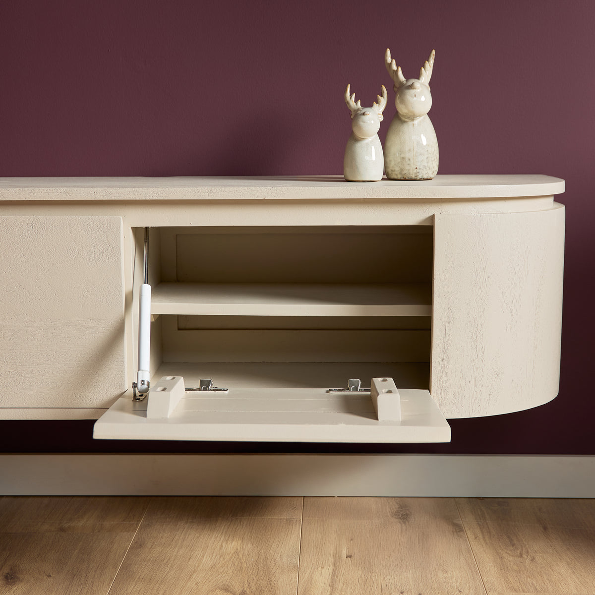 Zwevend TV-meubel Nivara - Naturel - 120 cm