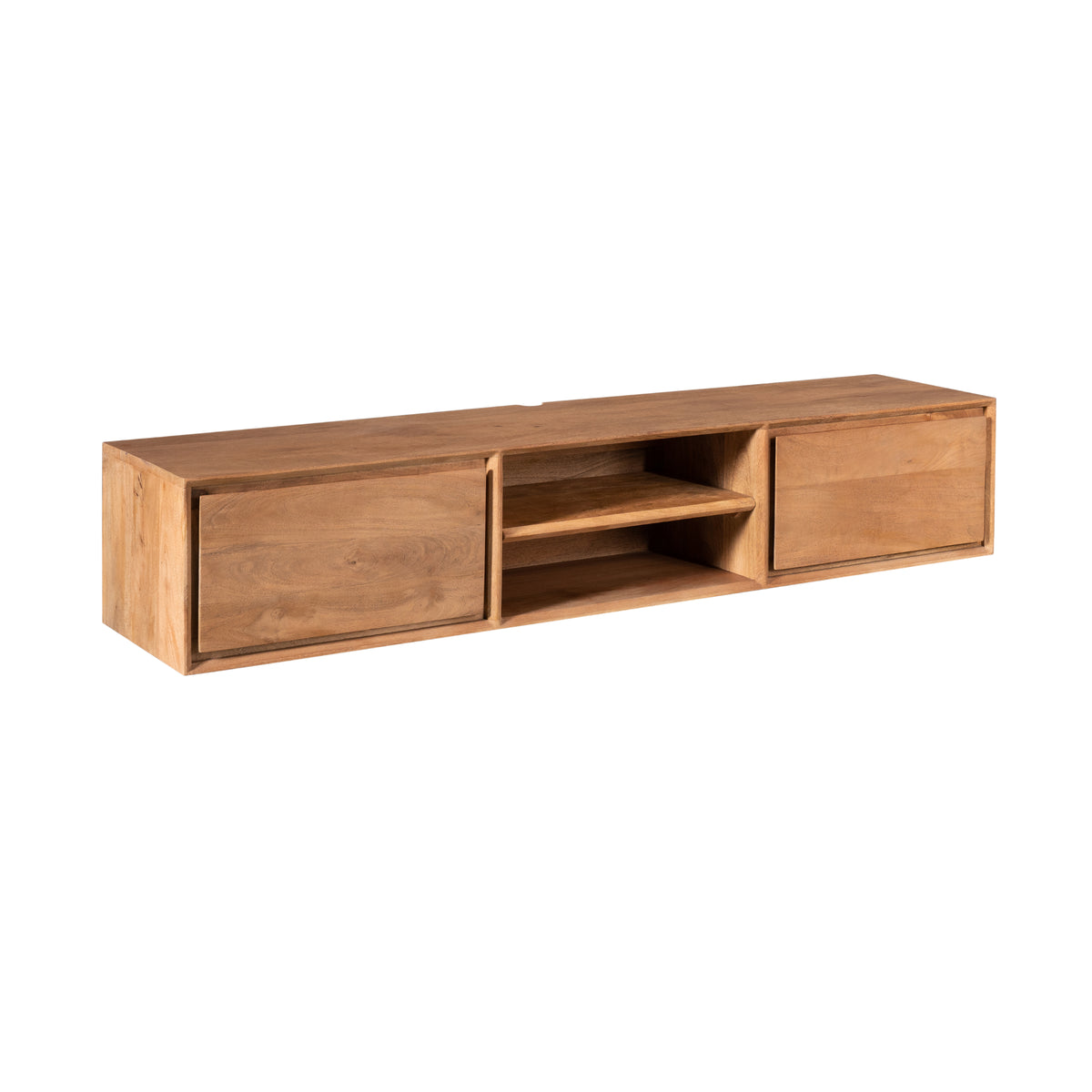 Zwevend TV-meubel Nivara - Naturel - 160 cm