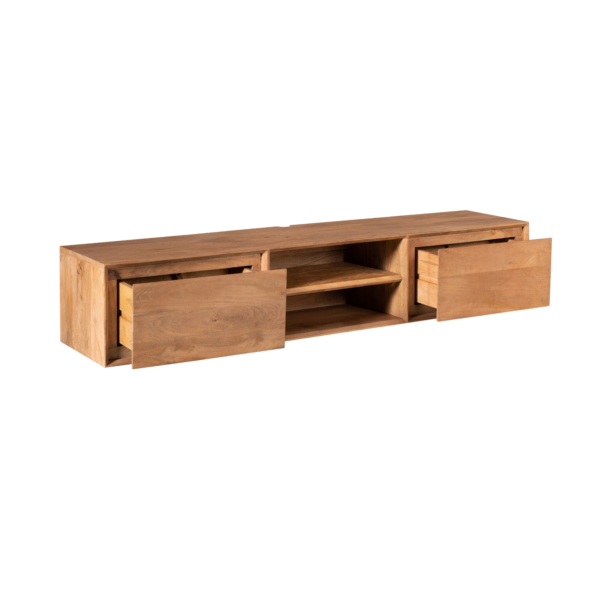 Zwevend TV-meubel Nivara - Naturel - 160 cm