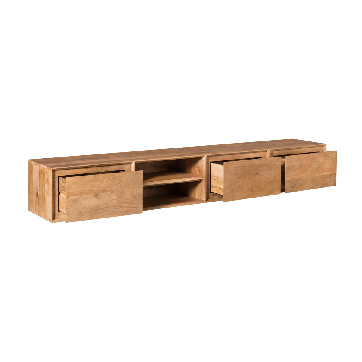 Zwevend TV-meubel Nivara - Naturel - 200 cm