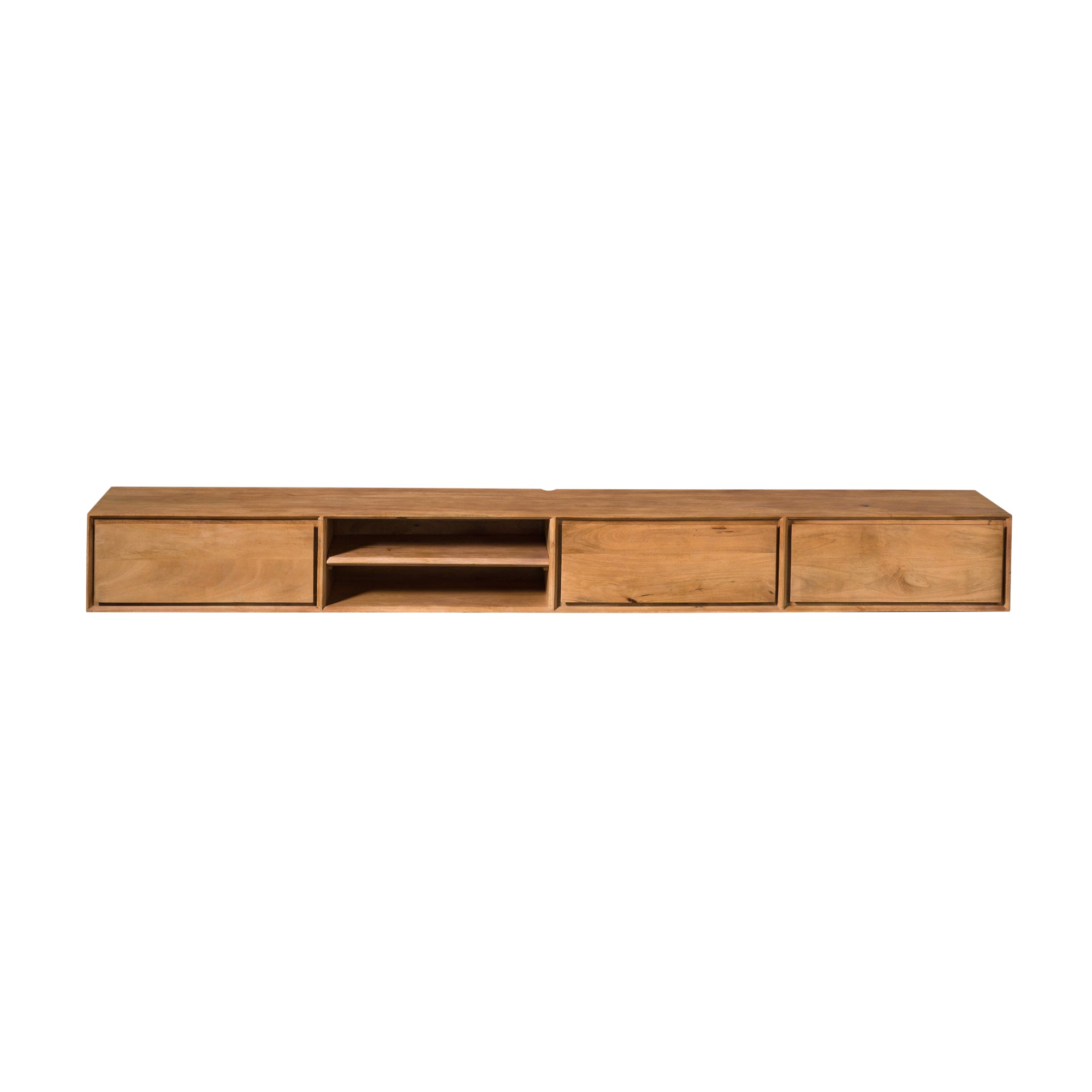 Zwevend TV-meubel Nivara - Naturel - 240 cm