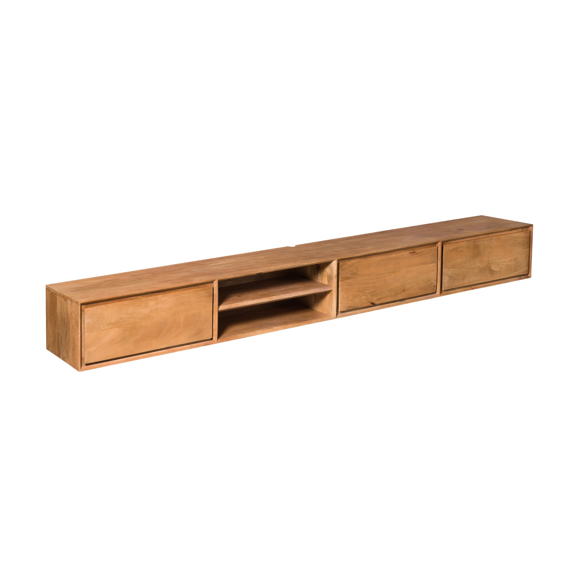 Zwevend TV-meubel Nivara - Naturel - 240 cm
