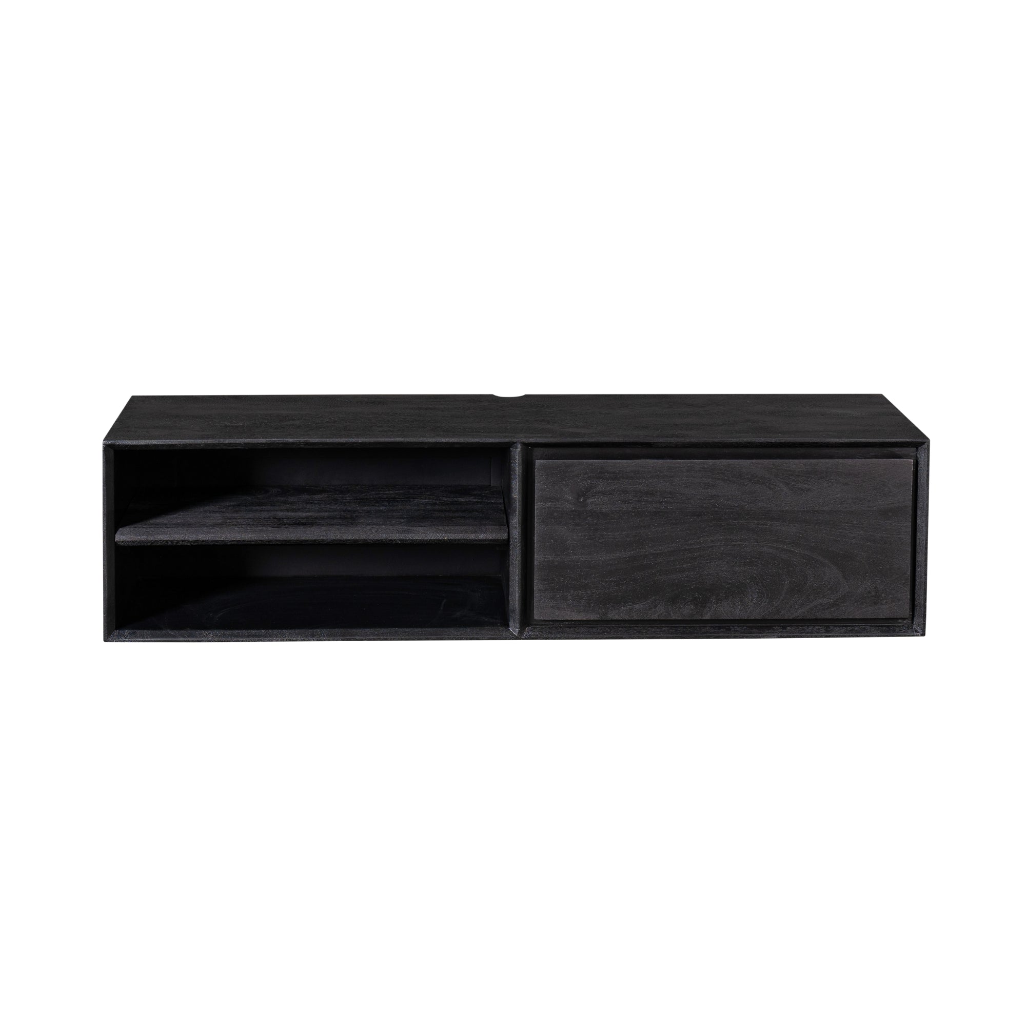 Zwevend TV-meubel Nivara - Zwart - 120 cm