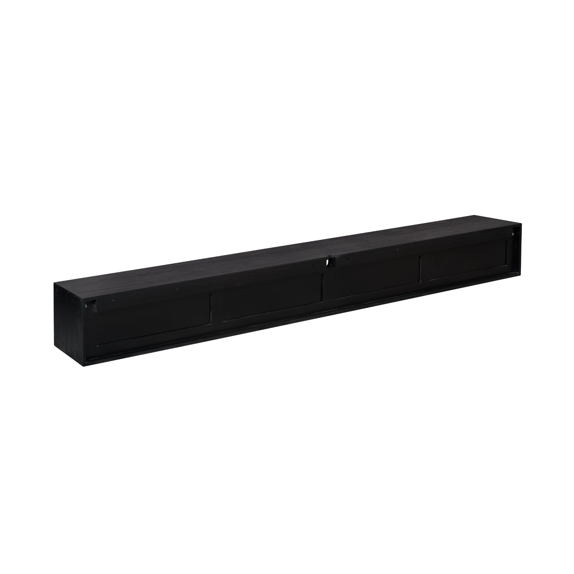 Zwevend TV-meubel Nivara - Zwart - 280 cm