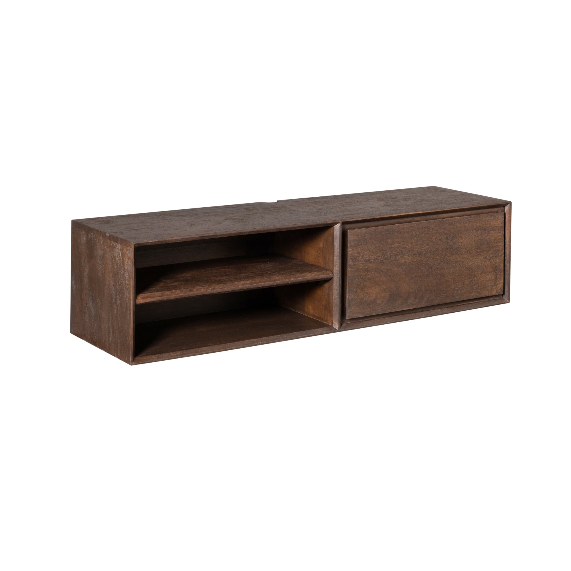 Zwevend TV-meubel Nivara - Bruin - 120 cm
