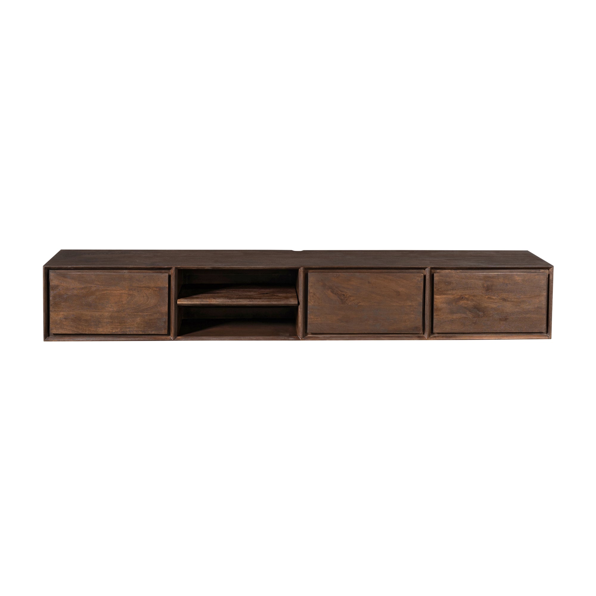Zwevend TV-meubel Nivara - Bruin - 200 cm