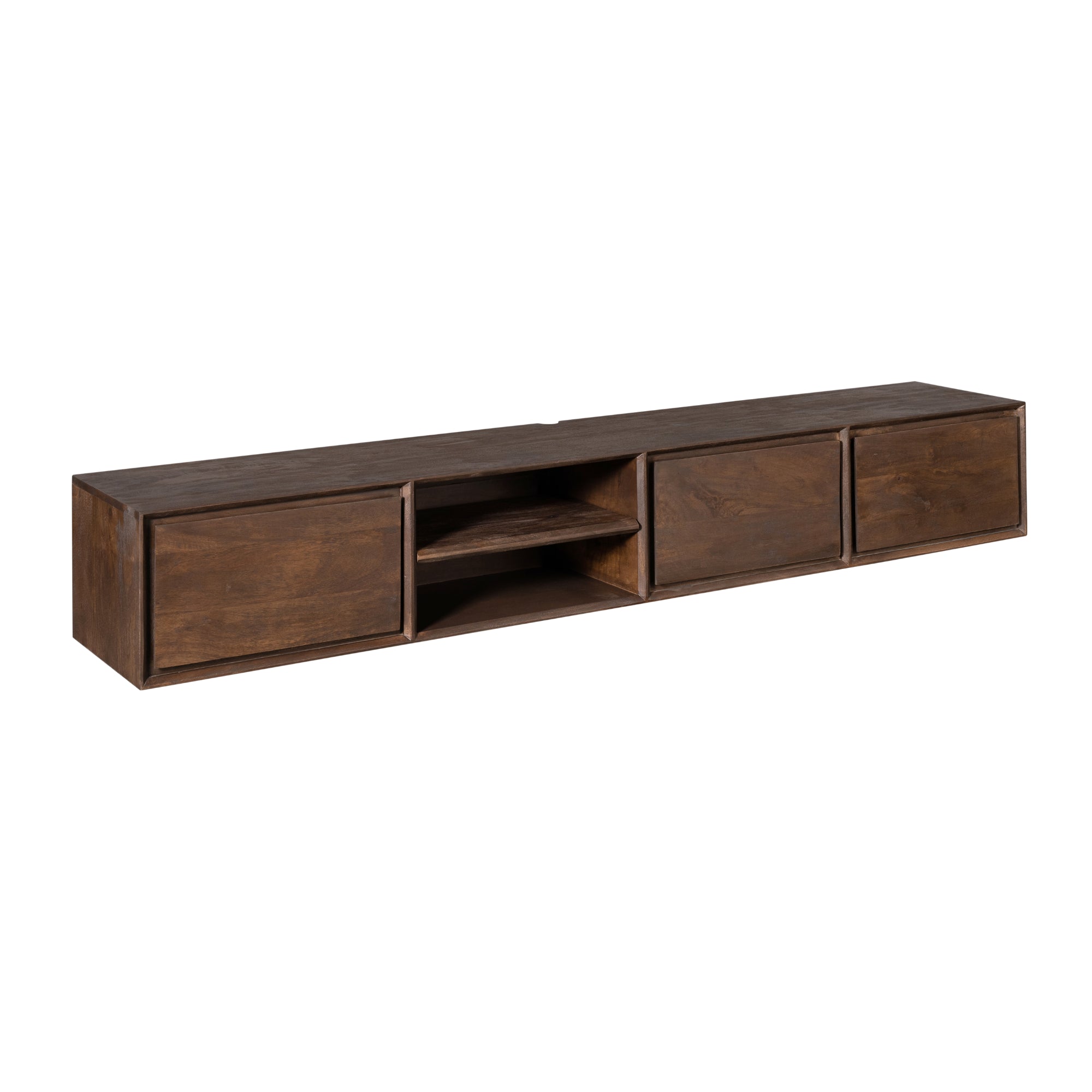 Zwevend TV-meubel Nivara - Bruin - 200 cm