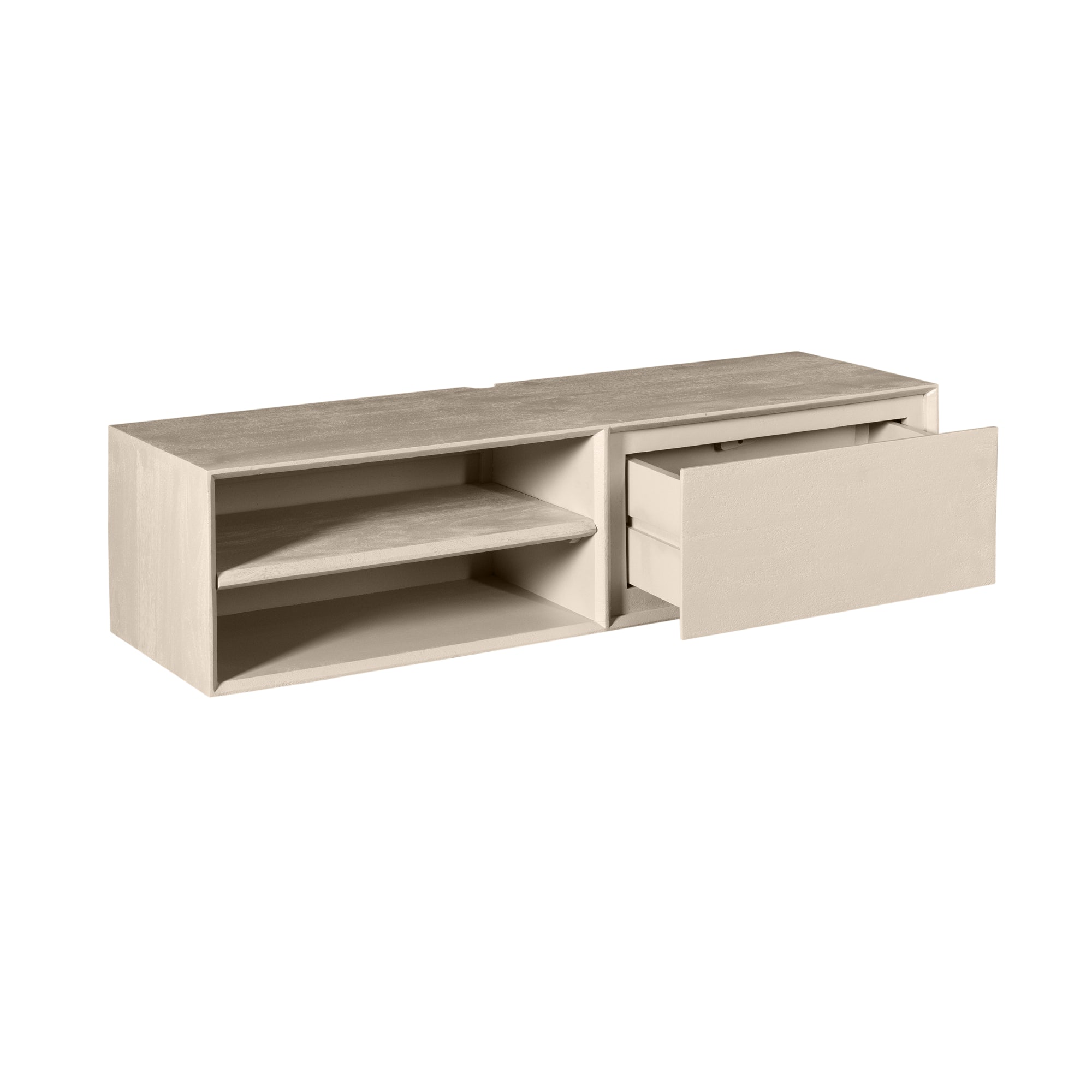 Zwevend TV-meubel Nivara - Beige - 120 cm