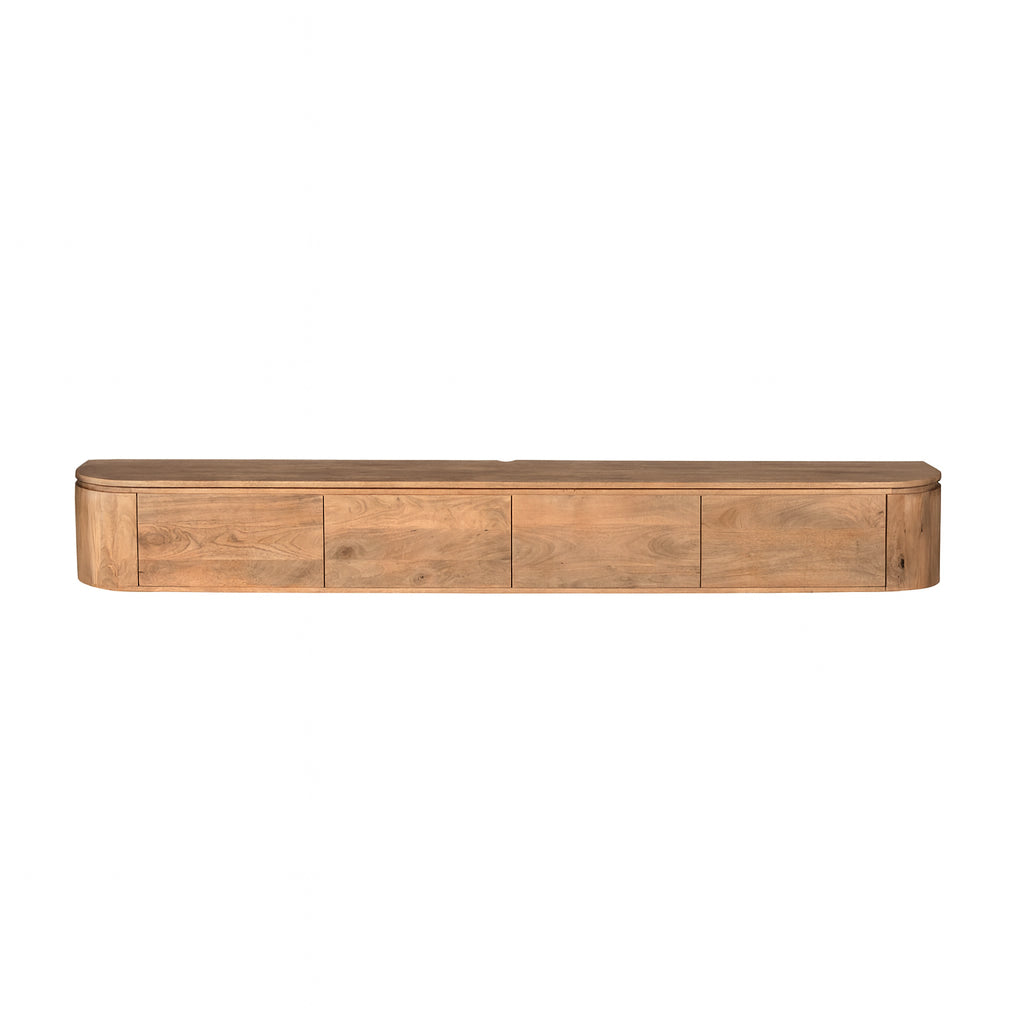 Zwevend TV-meubel Bloom - Naturel - 240 cm