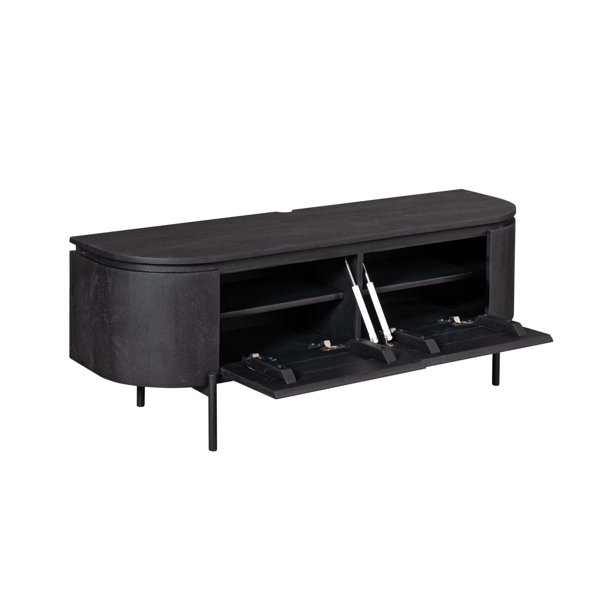 Zwevend TV-meubel Bloom - Zwart - 120 cm