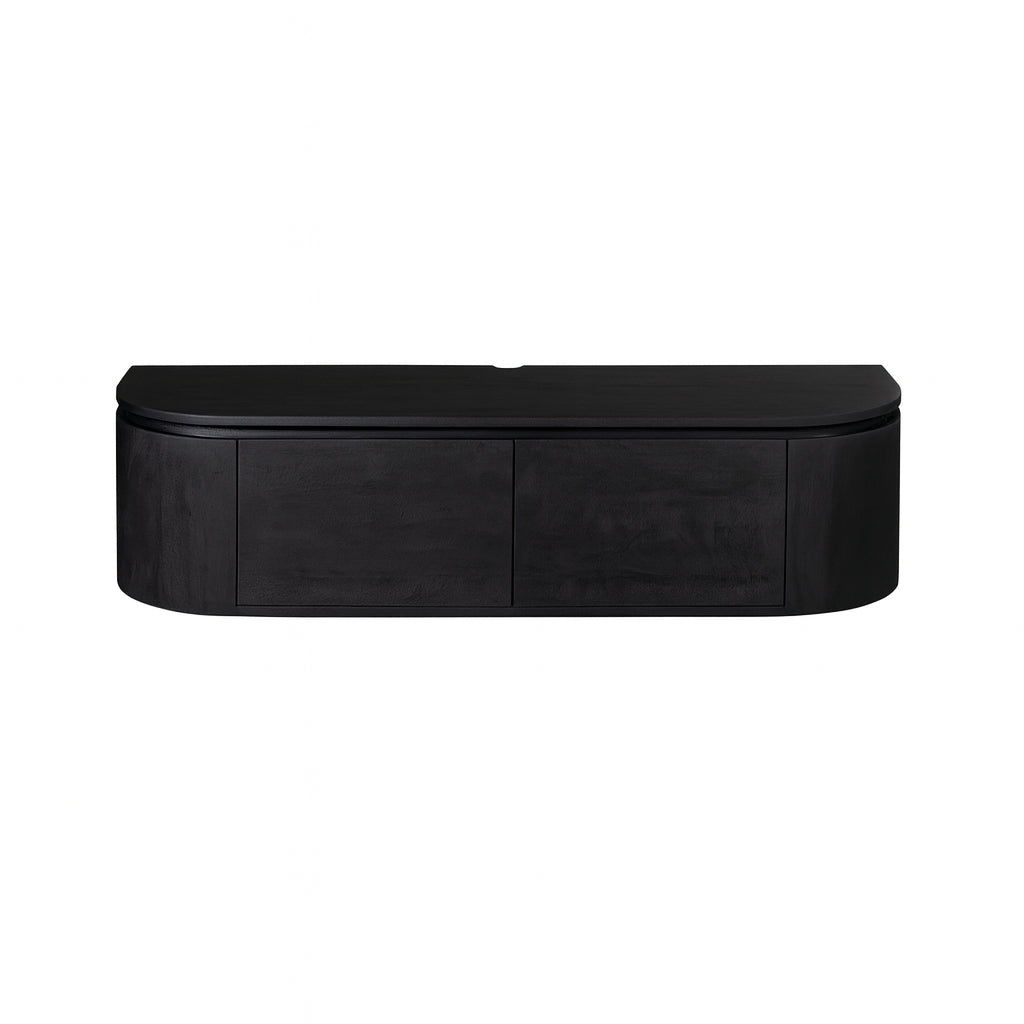 Zwevend TV-meubel Bloom - Zwart - 120 cm