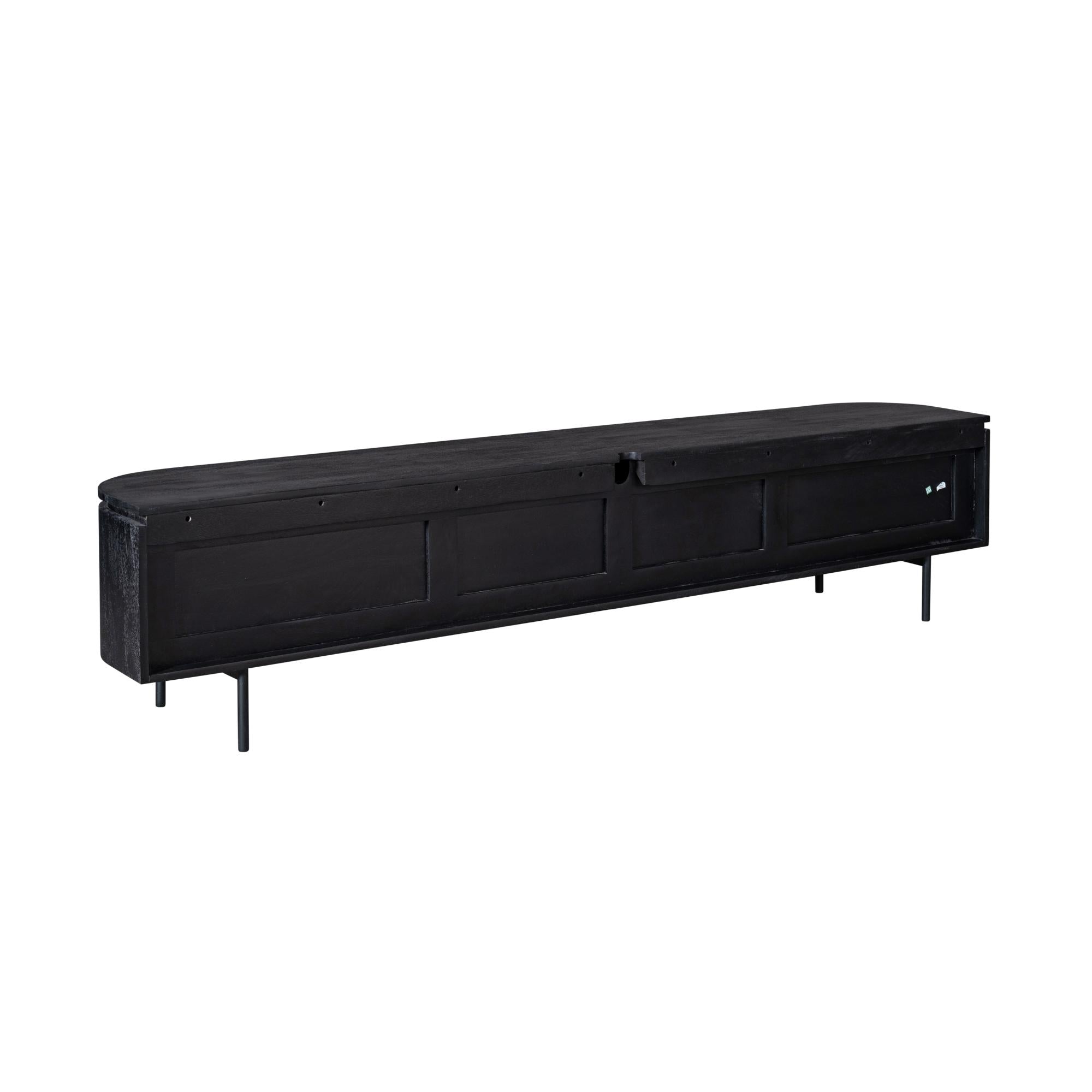 Zwevend TV-meubel Bloom - Zwart - 200 cm