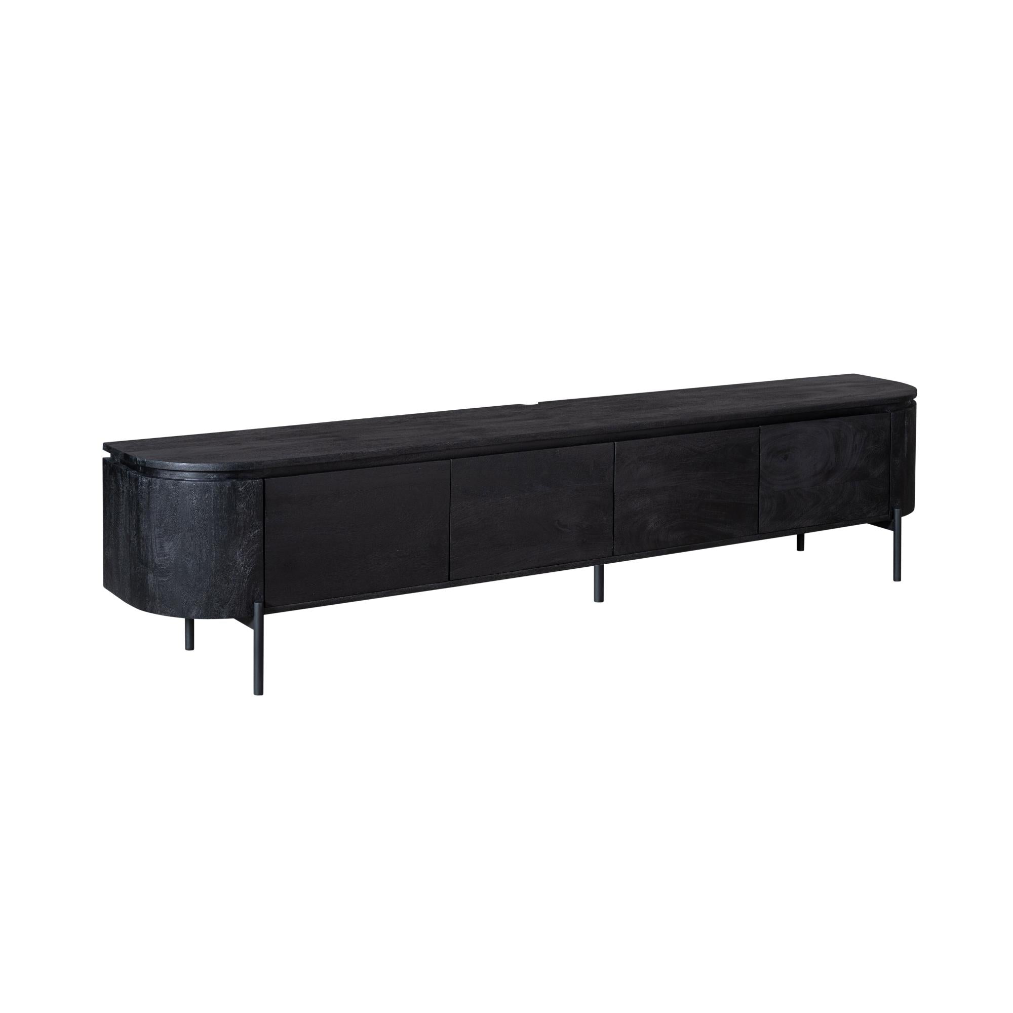 Zwevend TV-meubel Bloom - Zwart - 240 cm
