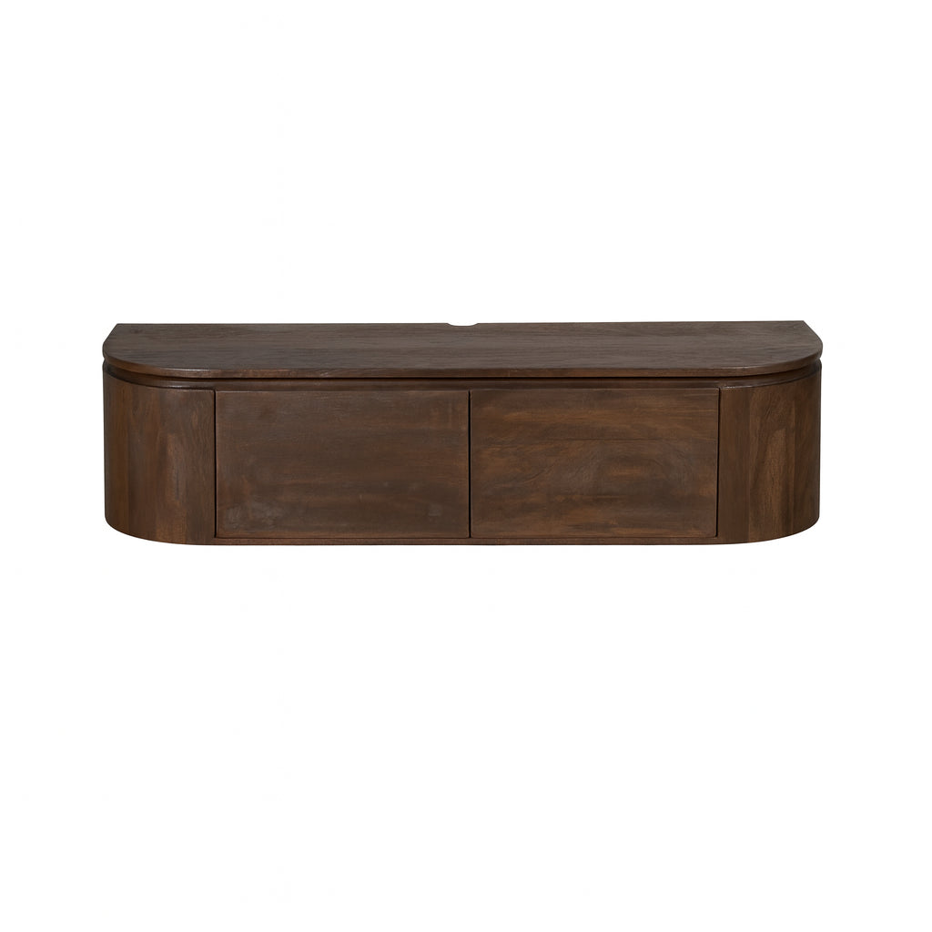 Zwevend TV-meubel Bloom - Bruin - 120 cm