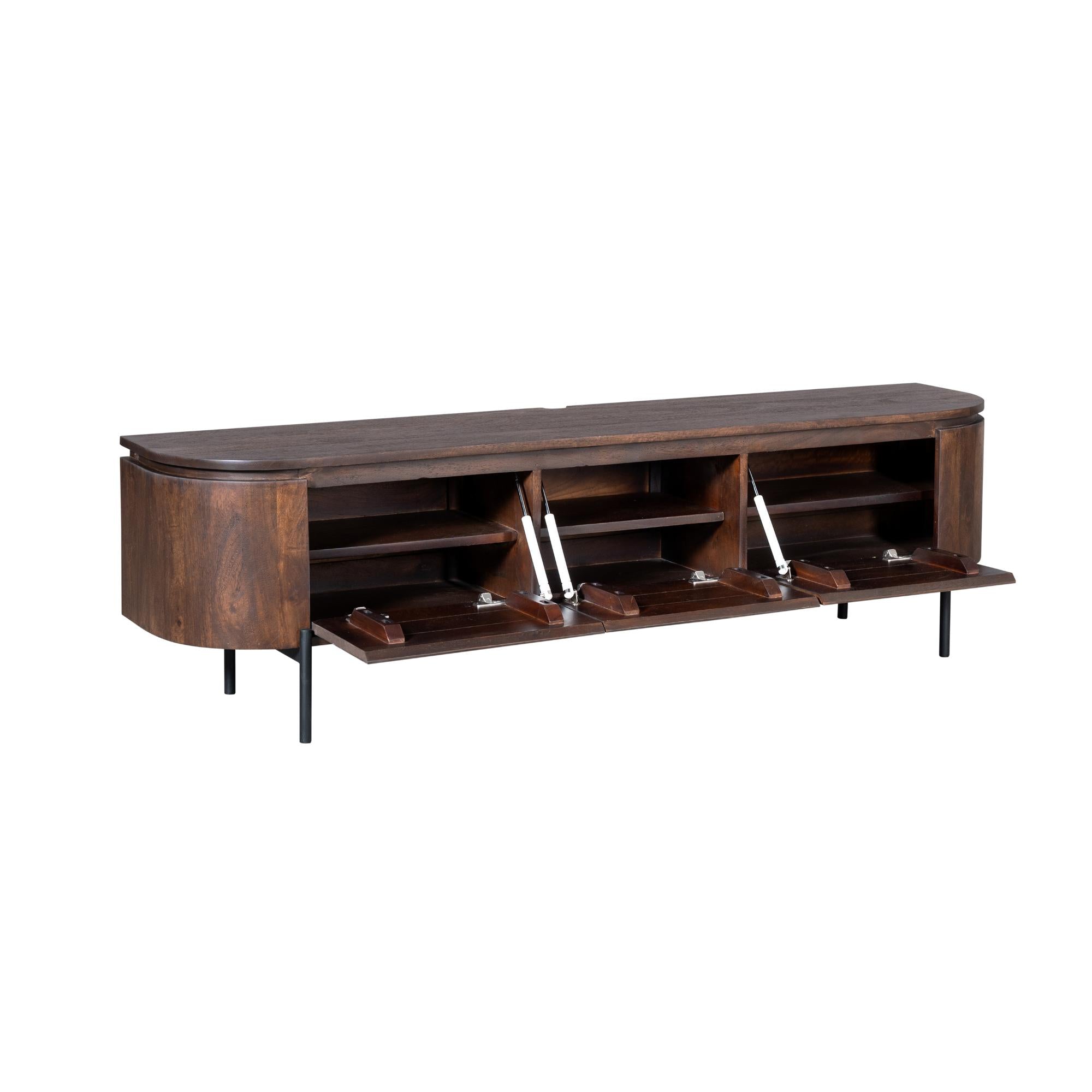 Zwevend TV-meubel Bloom - Bruin - 160 cm
