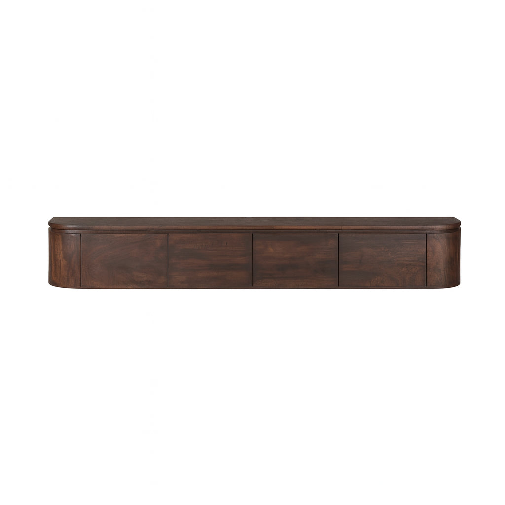 Zwevend TV-meubel Bloom - Bruin - 240 cm