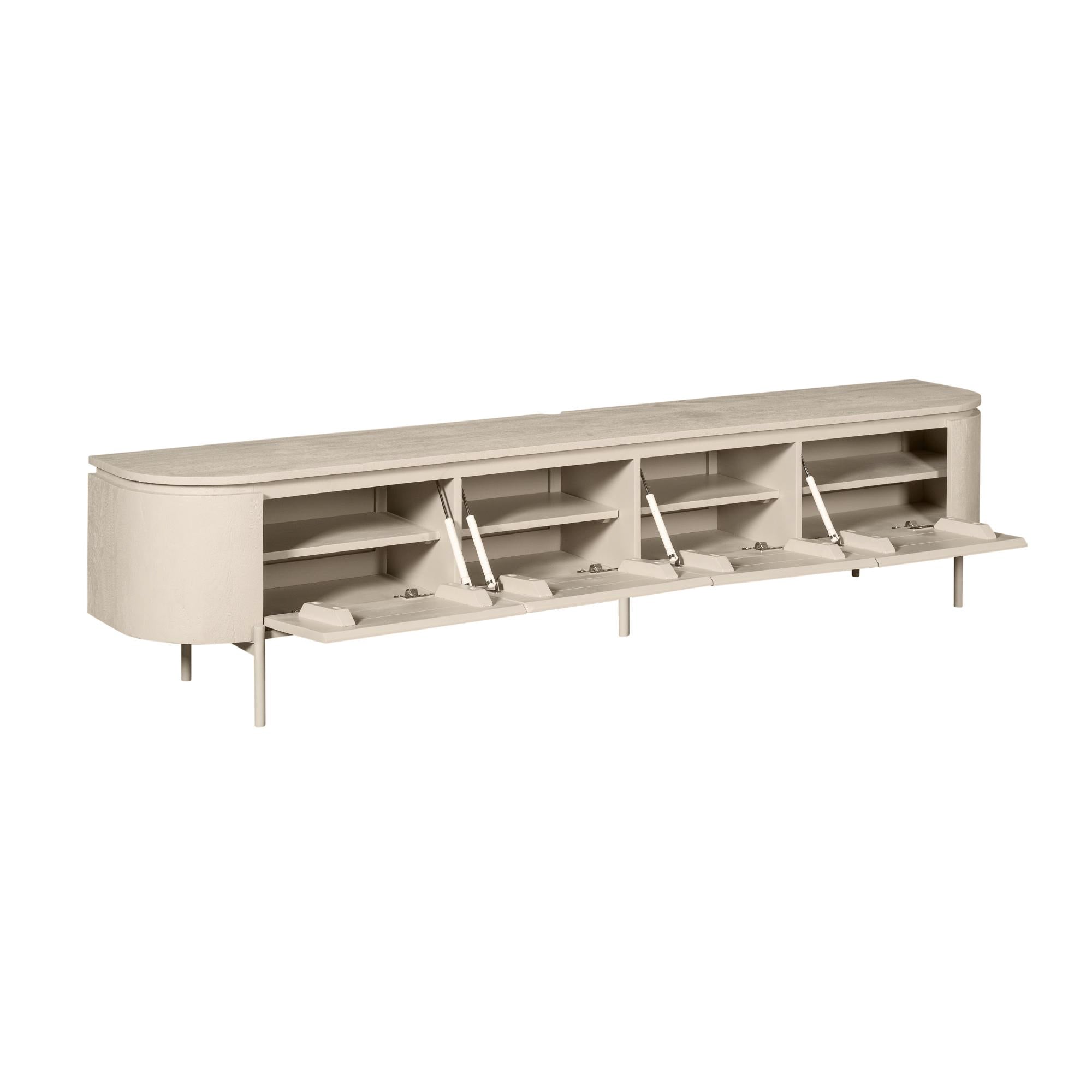 Zwevend TV-meubel Bloom - Beige - 240 cm